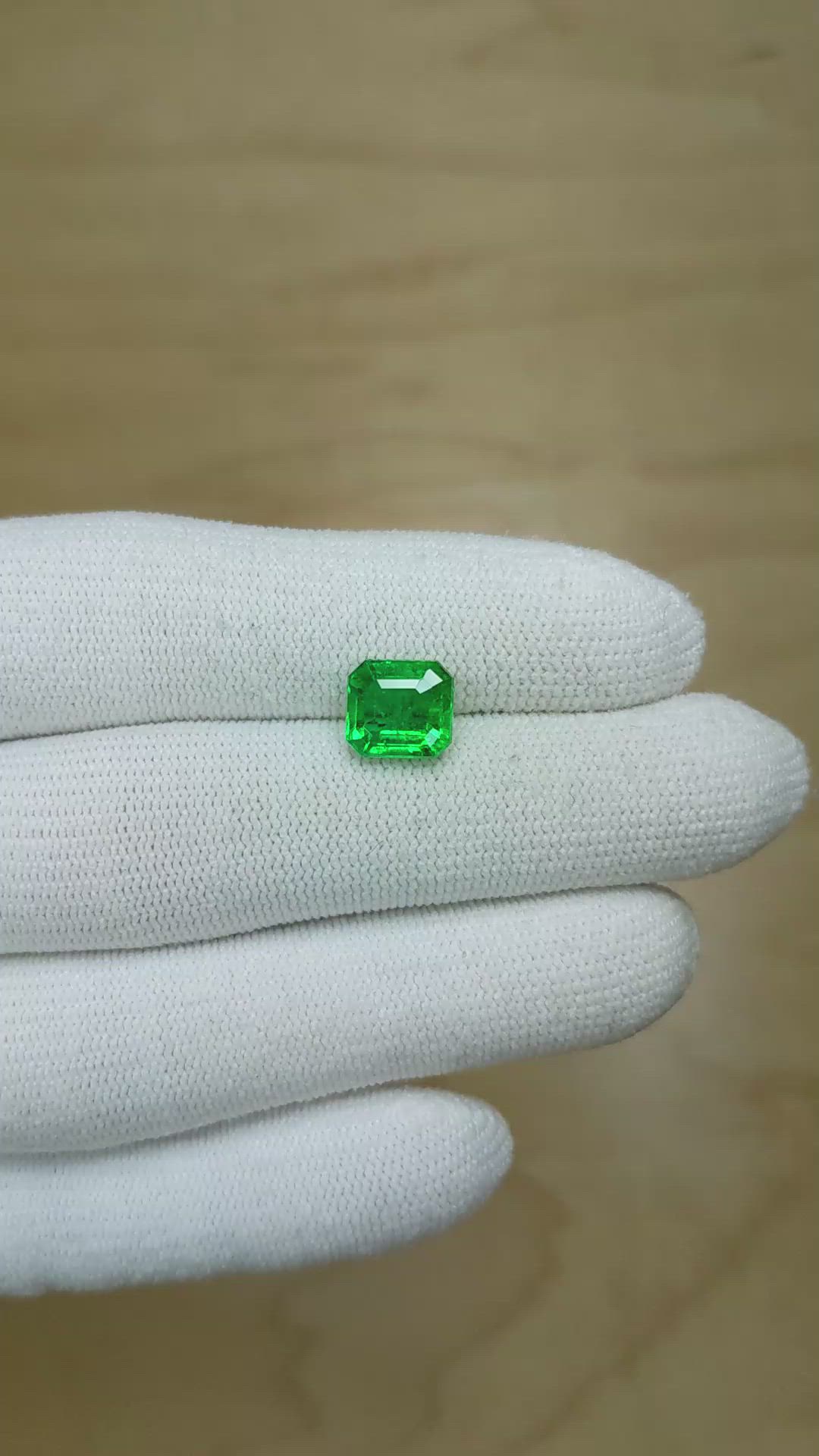 2.54 Ct. Emerald from Zambia Size Video