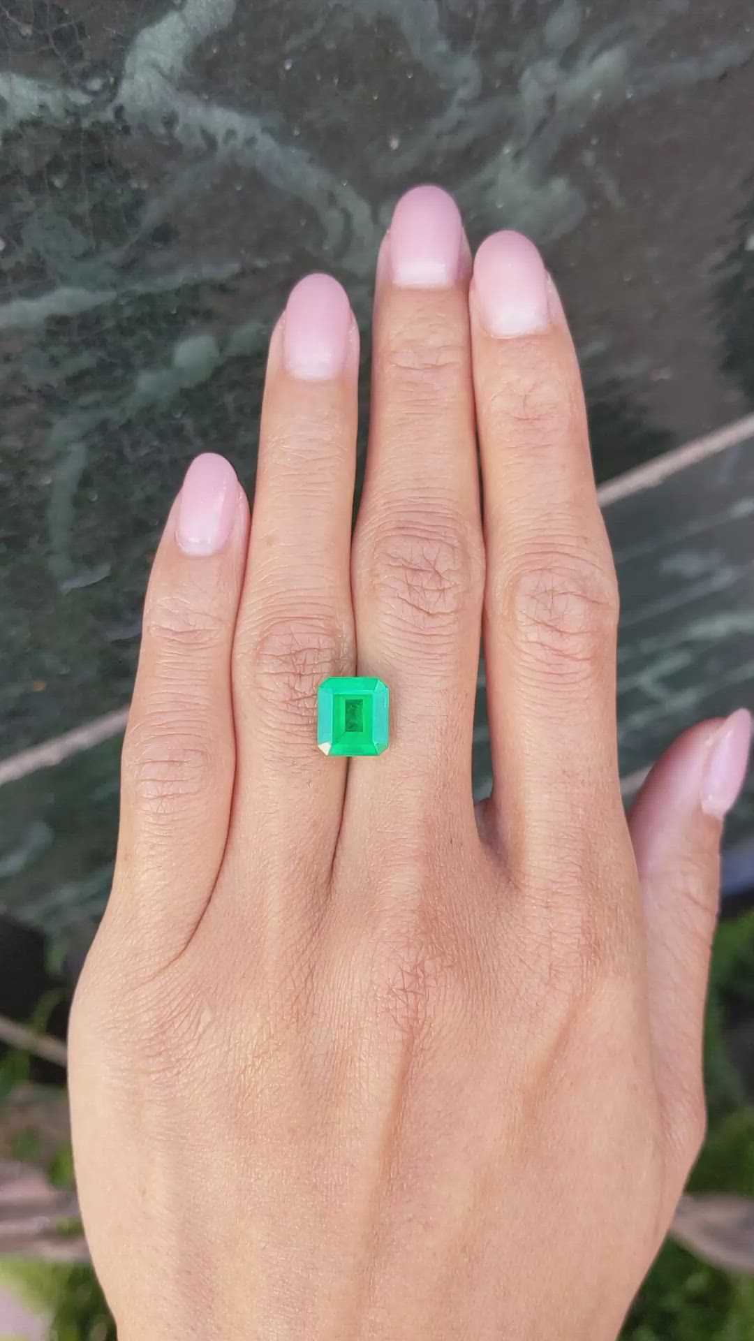 3.58 Ct. Emerald from Zambia Size Video