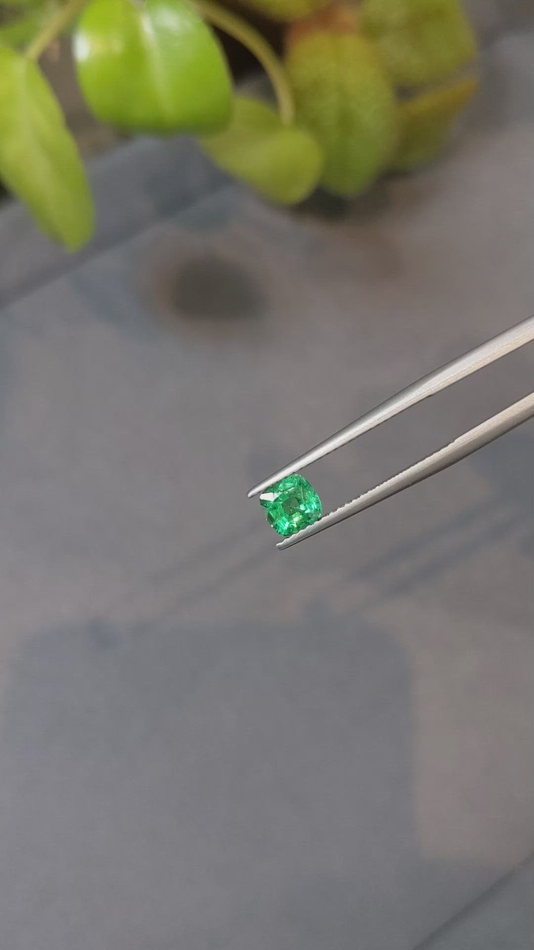 0.63 Ct. Emerald from Zambia Size Video