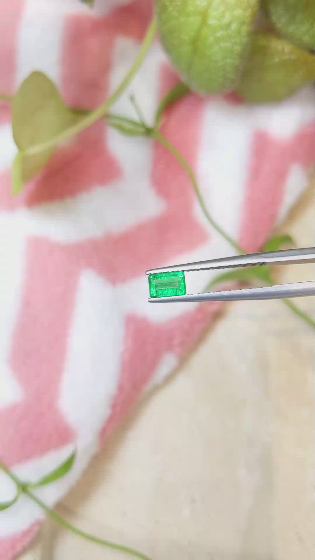 0.48 Ct. Emerald from Afghanistan Size Video