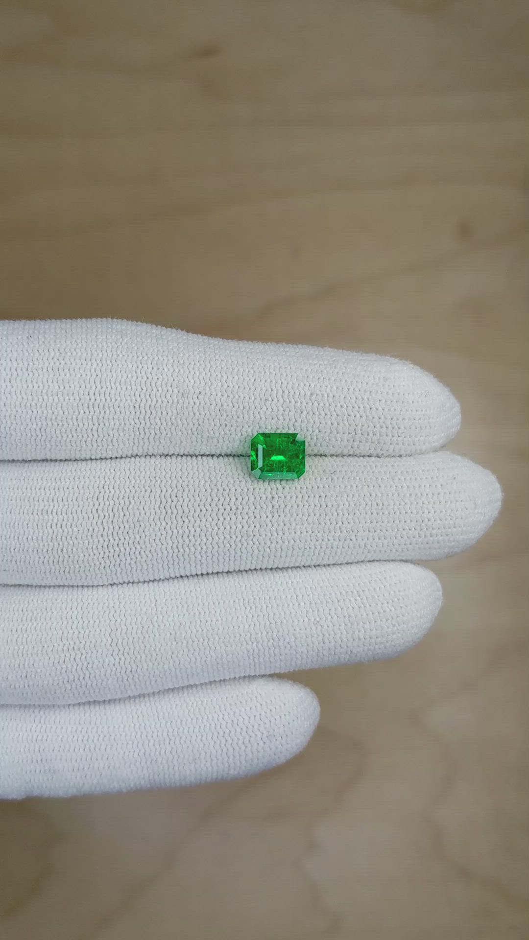 1.25 Ct. Emerald from Colombia Size Video