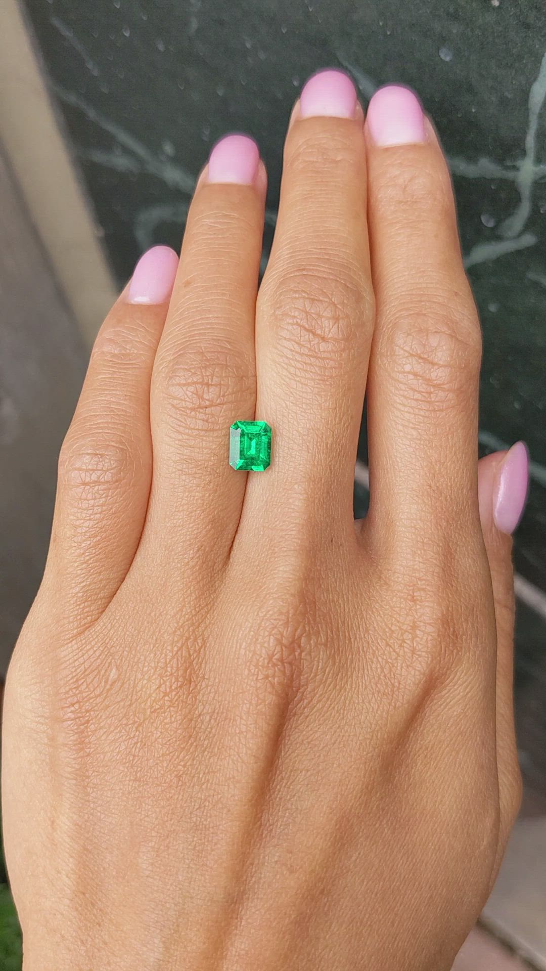 1.25 Ct. Emerald from Colombia Size Video