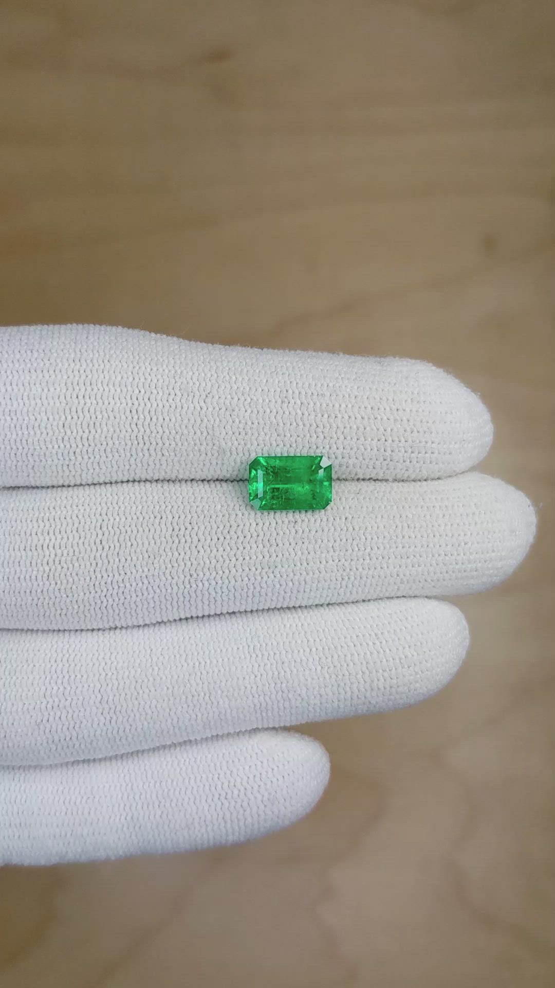 1.59 Ct. Emerald from Colombia Size Video