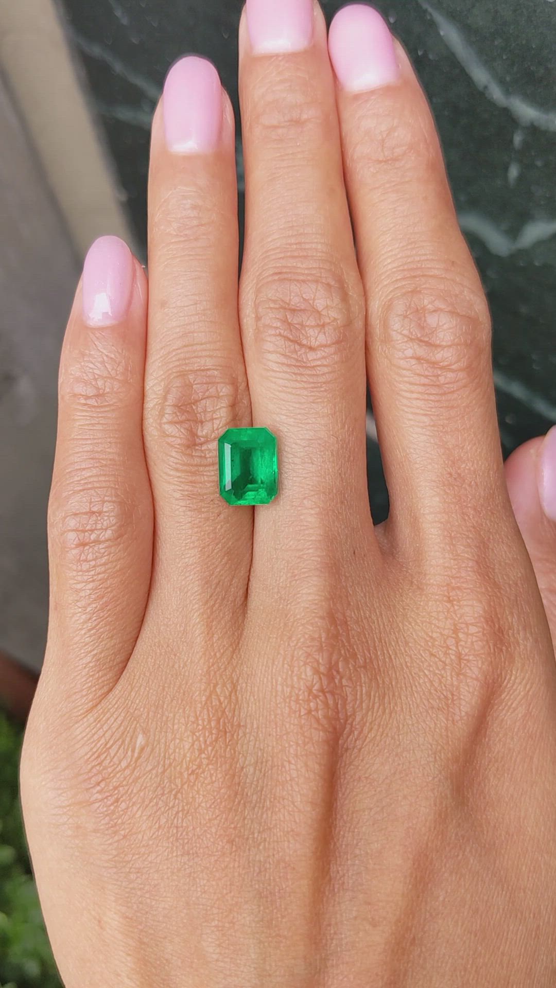3.31 Ct. Emerald from Colombia Size Video