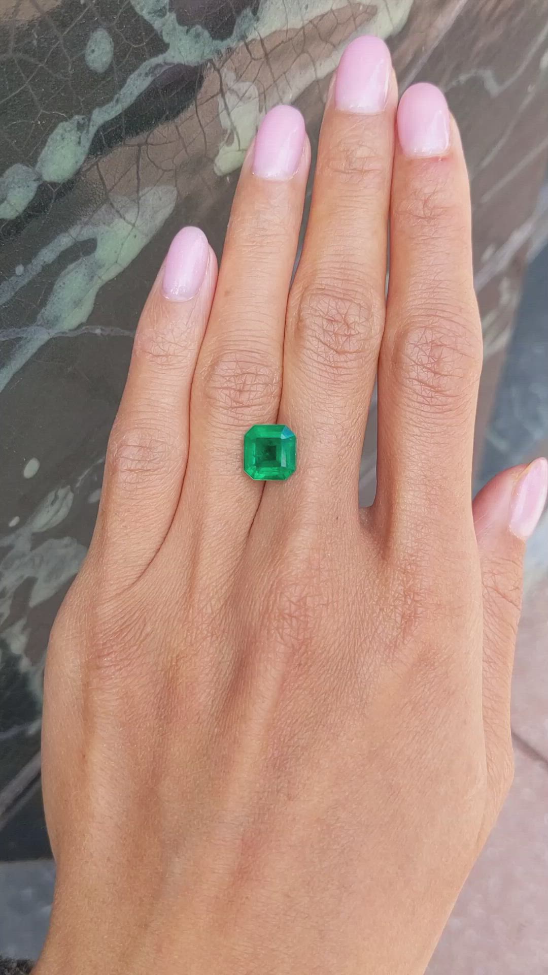 2.95 Ct. Emerald from Colombia Size Video
