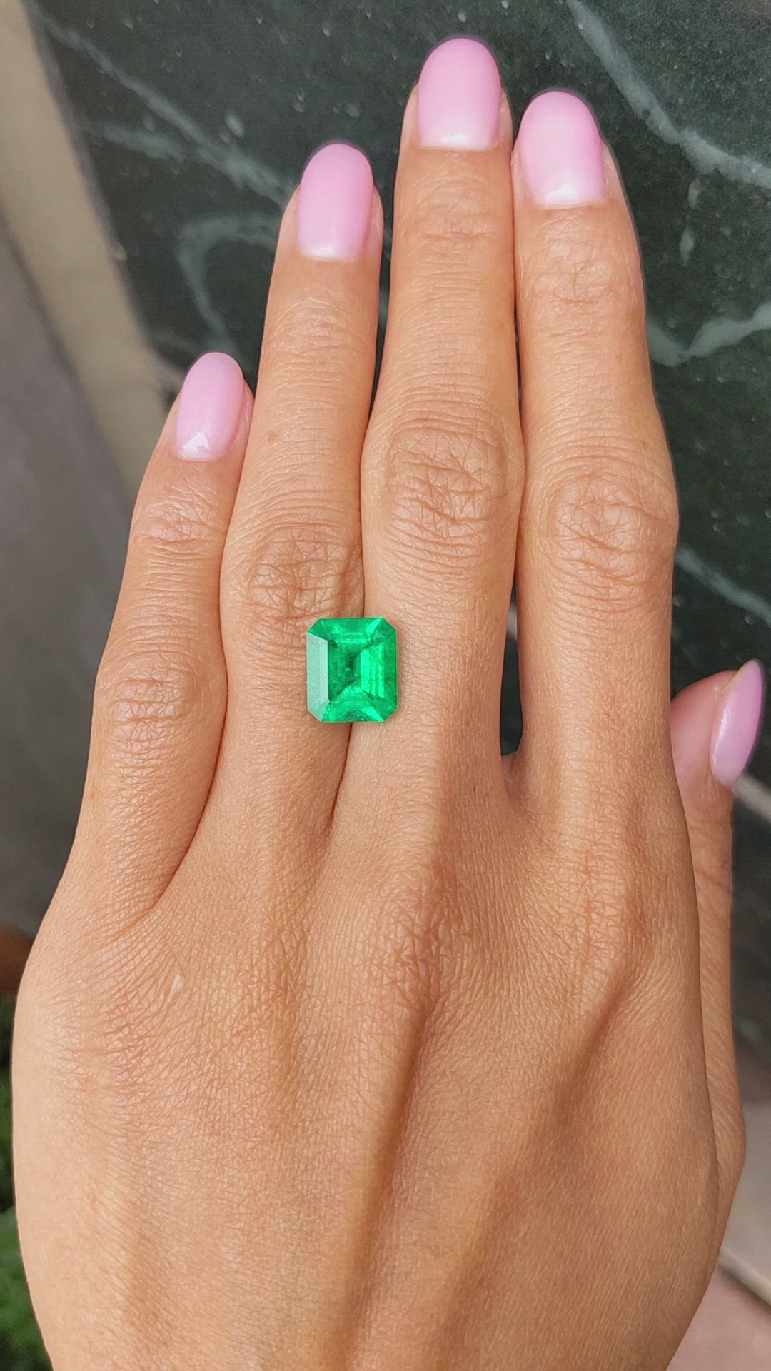 3.89 Ct. Emerald from Colombia Size Video