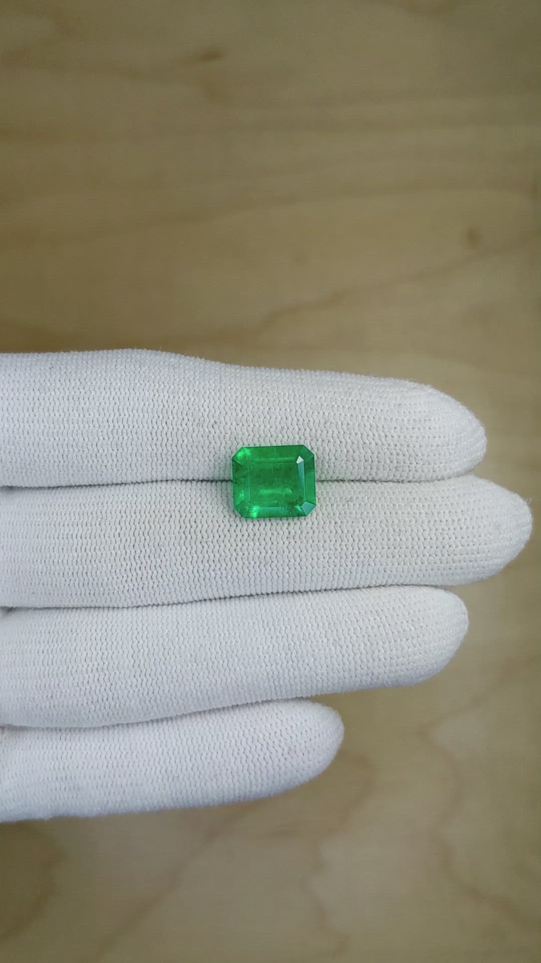 3.89 Ct. Emerald from Colombia Size Video