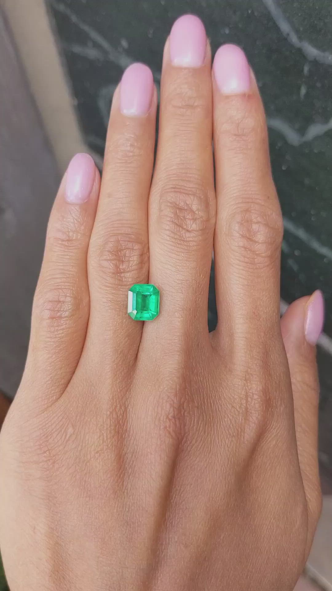 2.35 Ct. Emerald from Colombia Size Video