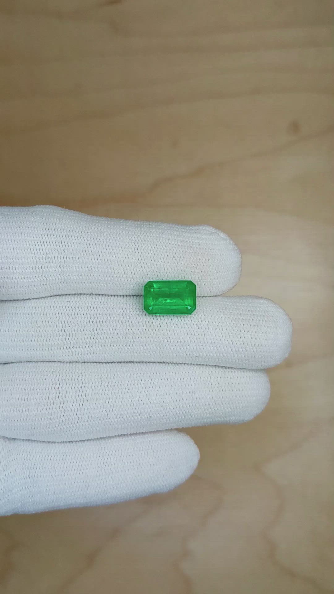3.30 Ct. Emerald from Colombia Size Video