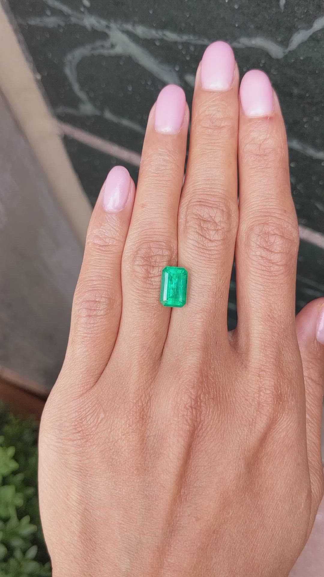 3.30 Ct. Emerald from Colombia Size Video