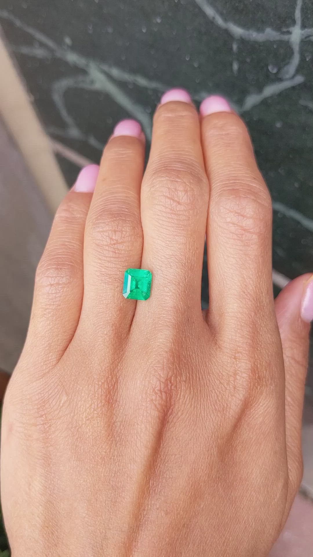 1.64 Ct. Emerald from Colombia Size Video