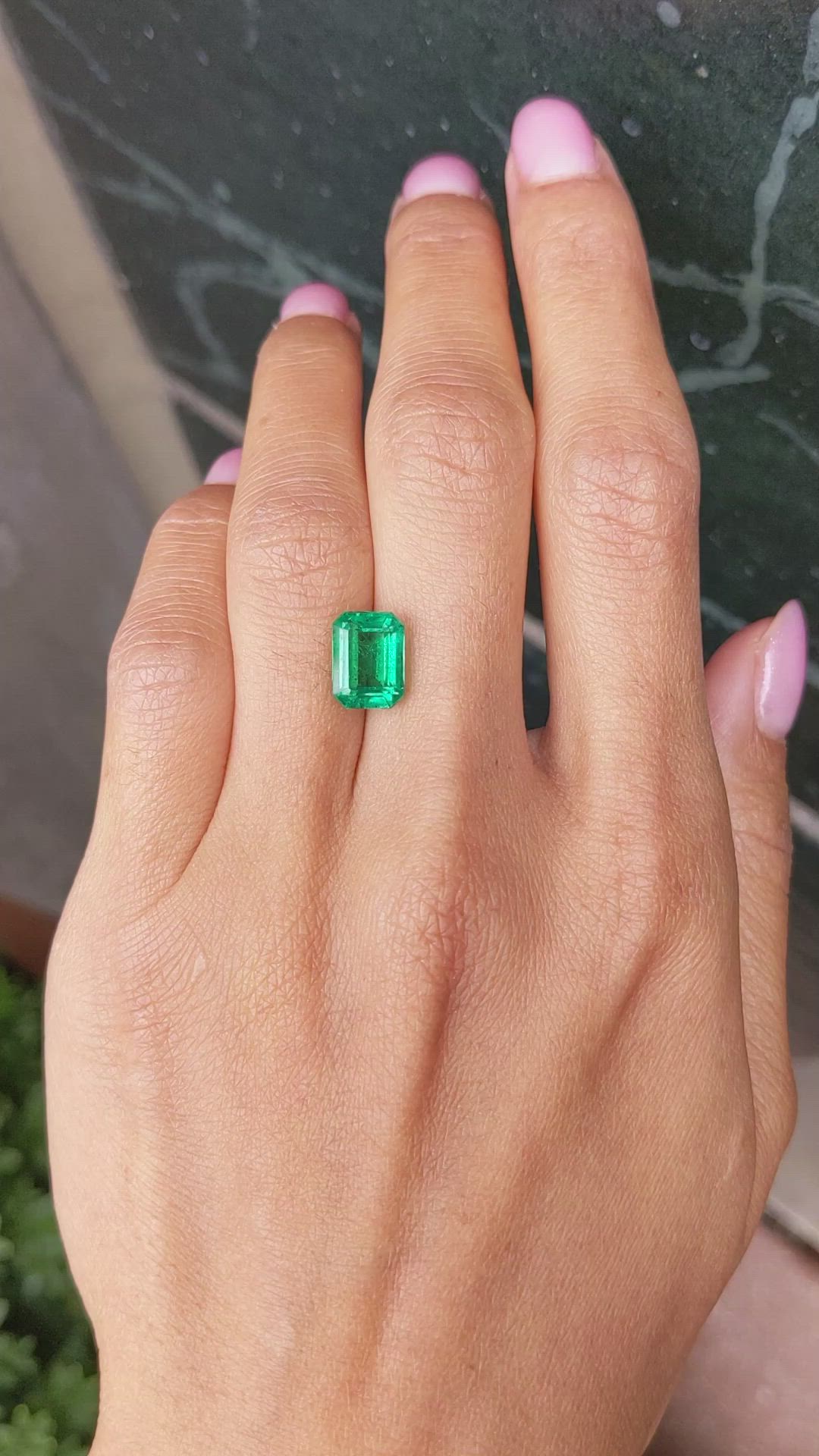 3.21 Ct. Emerald from Colombia Size Video