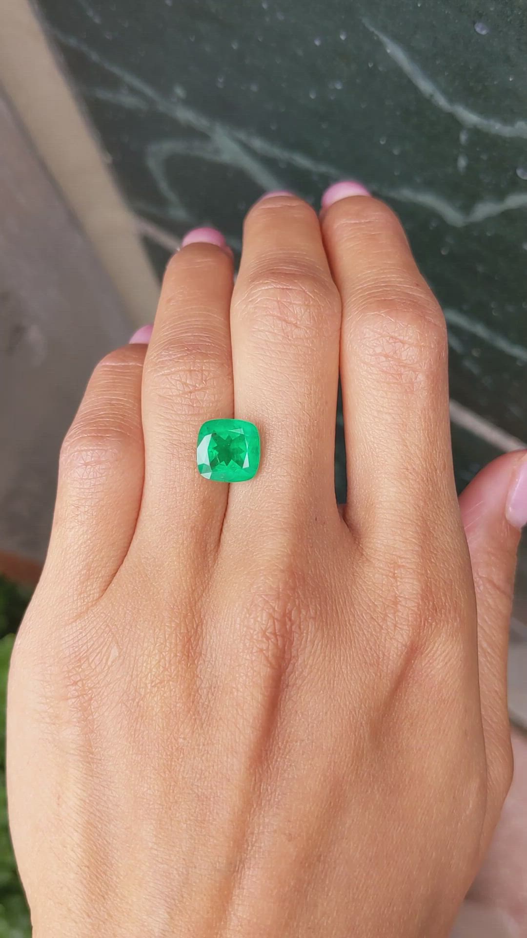 3.65 Ct. Emerald from Colombia Size Video