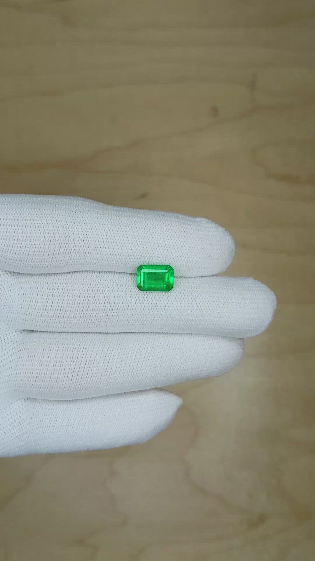 1.84 Ct. Emerald from Colombia Size Video