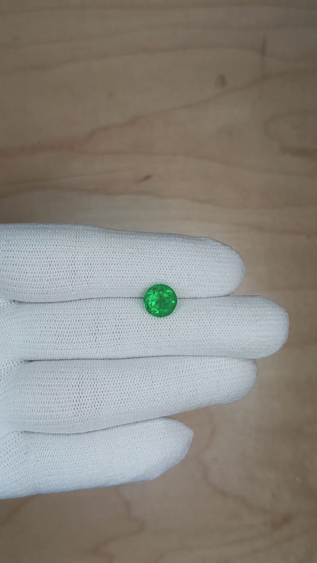 1.84 Ct. Emerald from Colombia Size Video