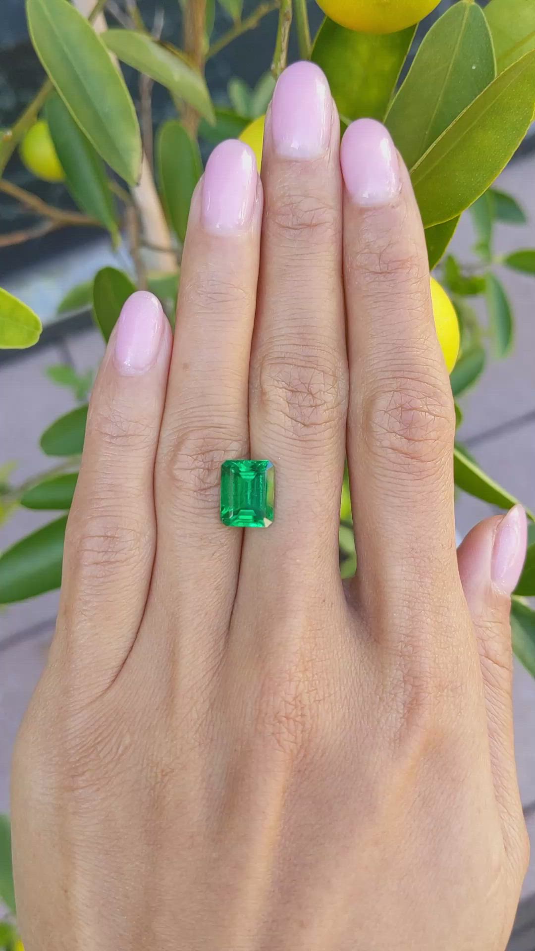 3.28 Ct. Emerald from Colombia Size Video