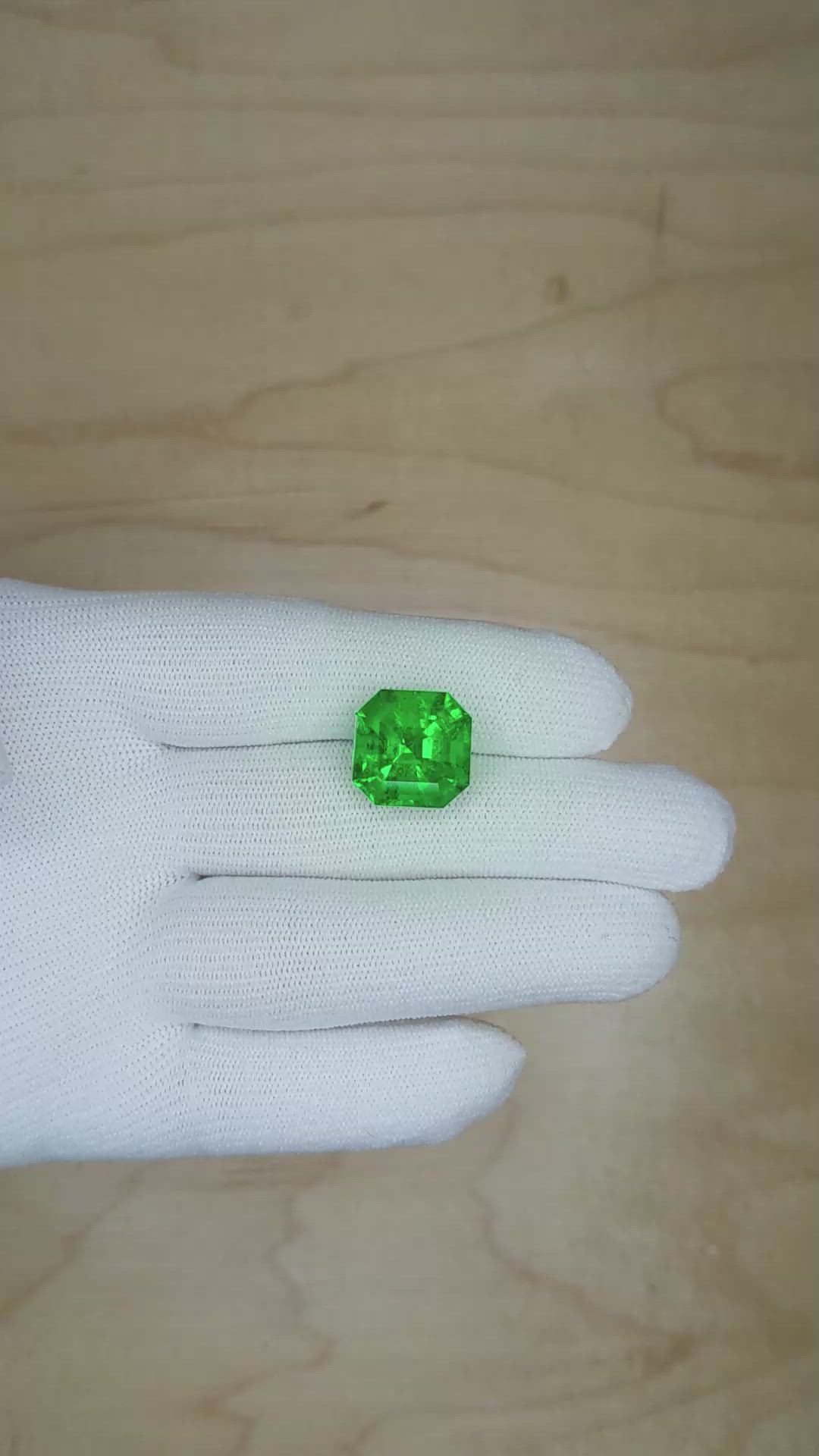 10.94 Ct. Emerald from Colombia Size Video