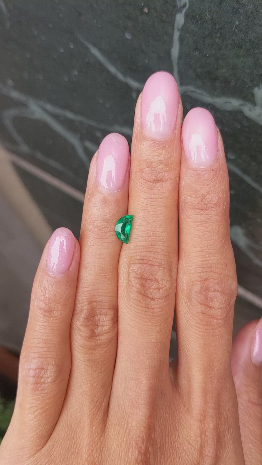 0.71 Ct. Emerald from Zambia Size Video