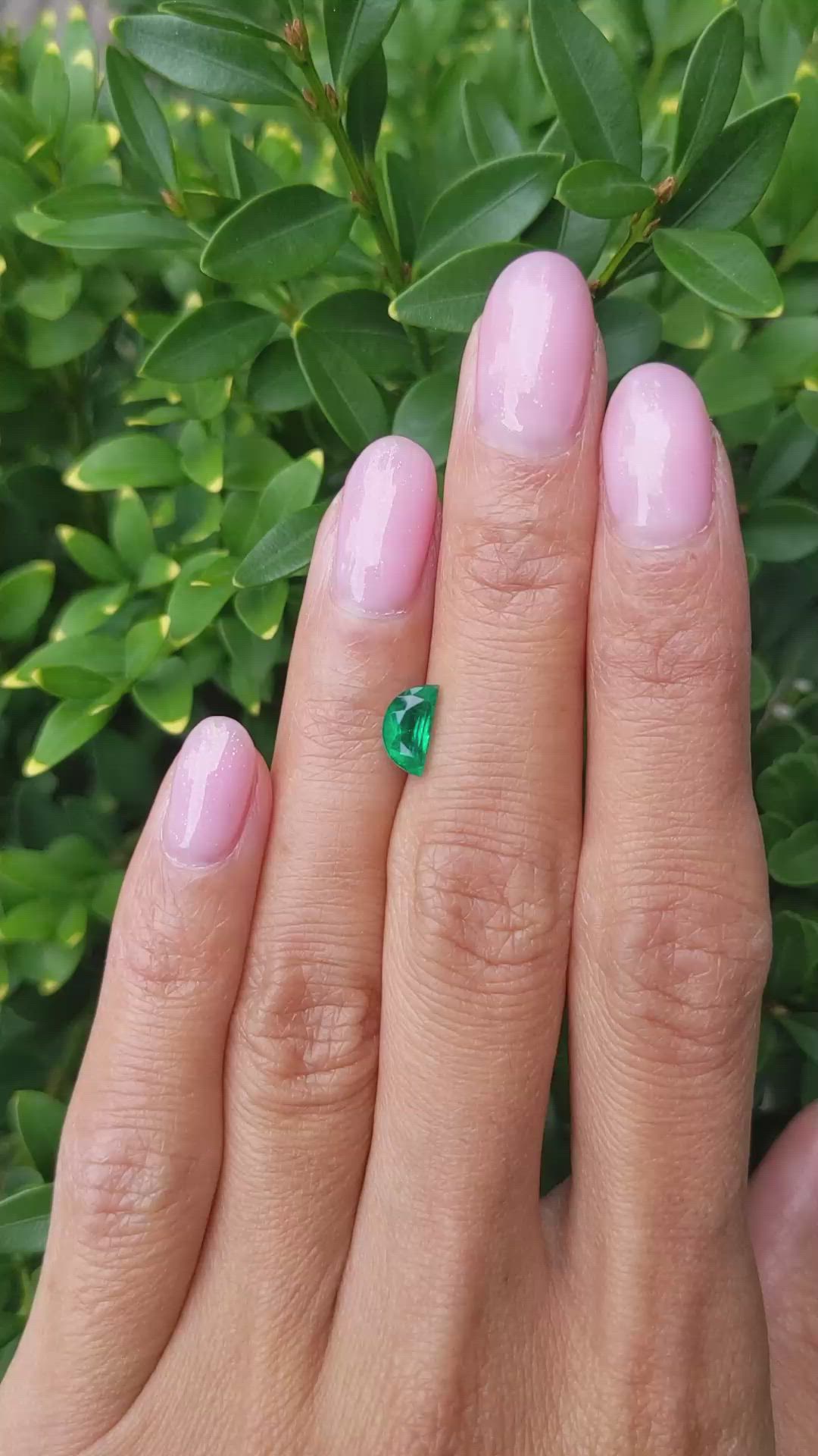 0.71 Ct. Emerald from Zambia Size Video