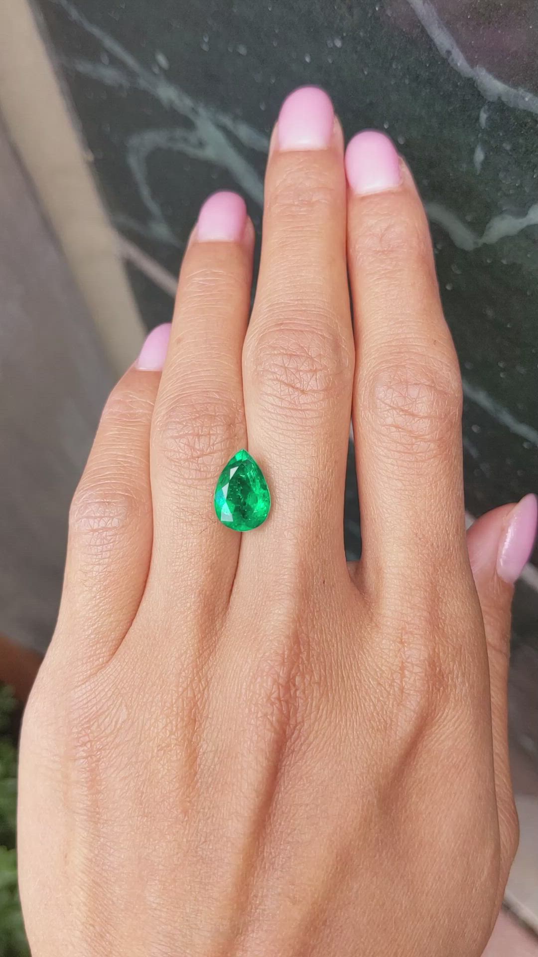 3.21 Ct. Emerald from Colombia Size Video