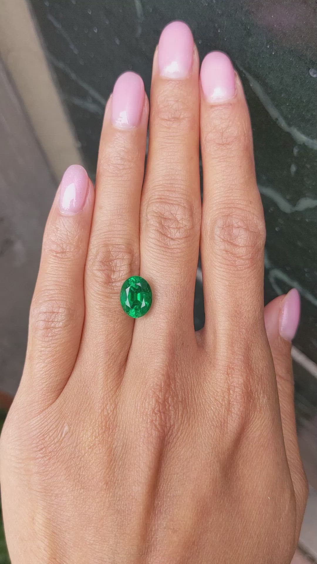 3.43 Ct. Emerald from Zambia Size Video