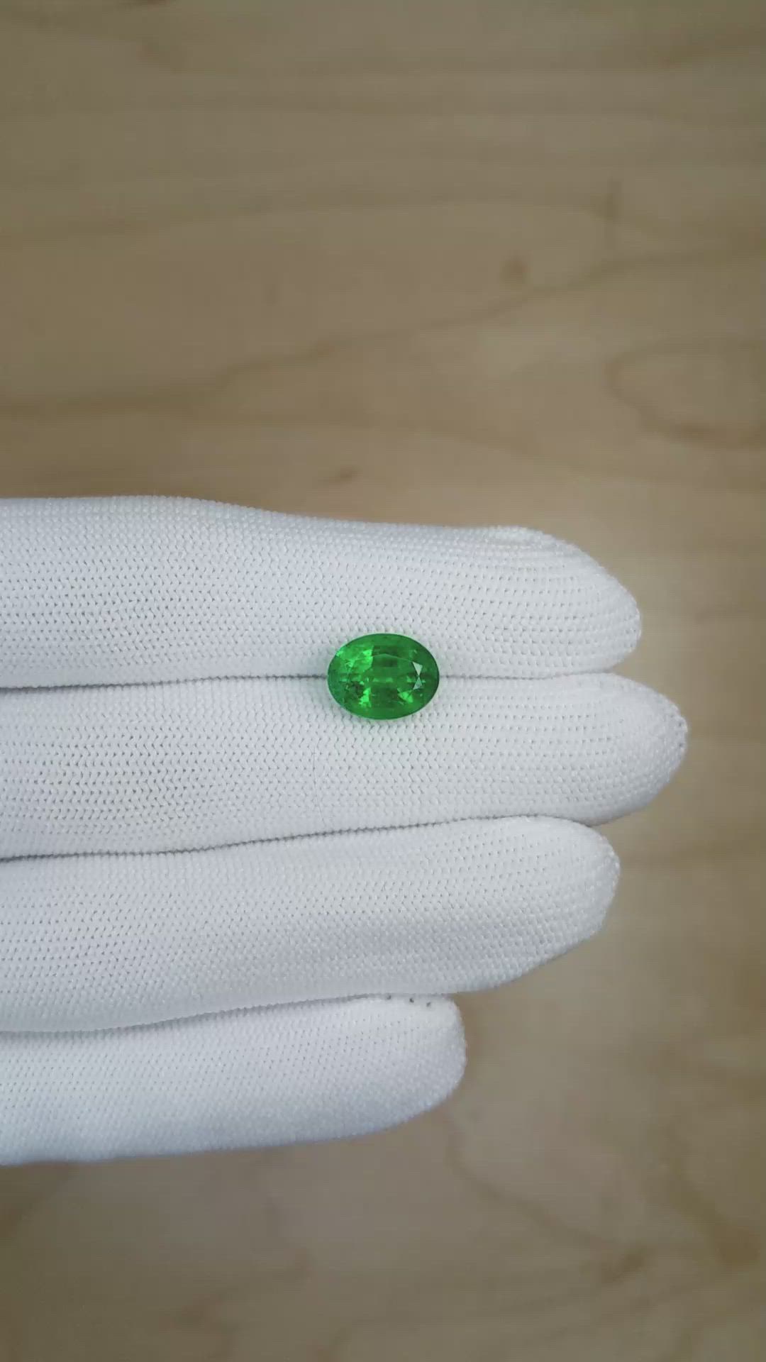 3.43 Ct. Emerald from Zambia Size Video