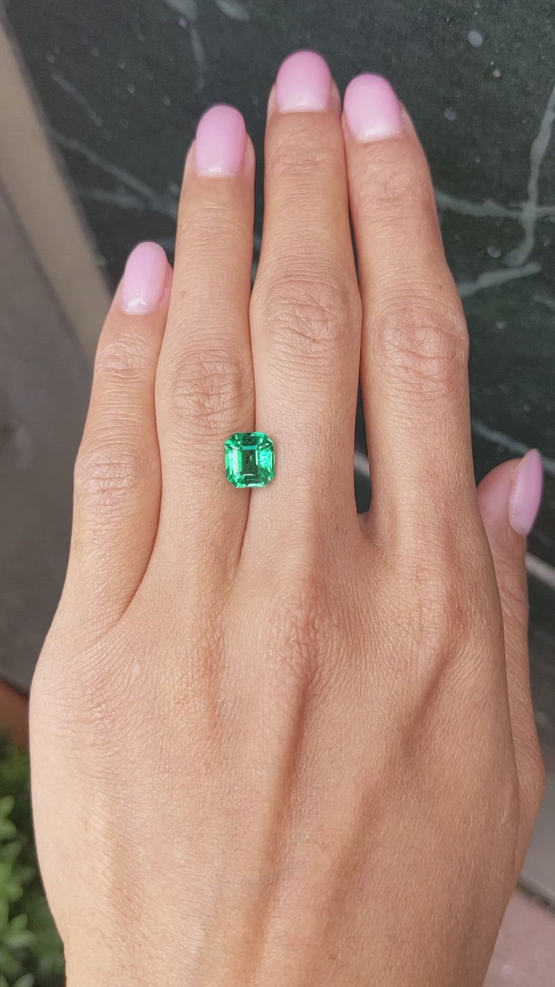 2.24 Ct. Emerald from Zambia Size Video