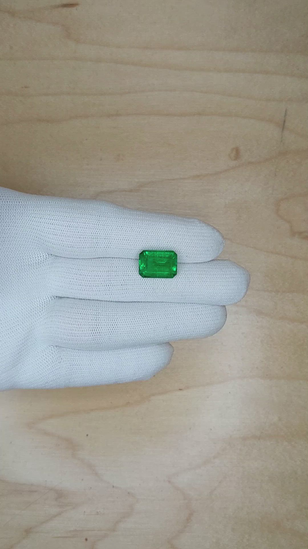 5.40 Ct. Emerald from Zambia Size Video