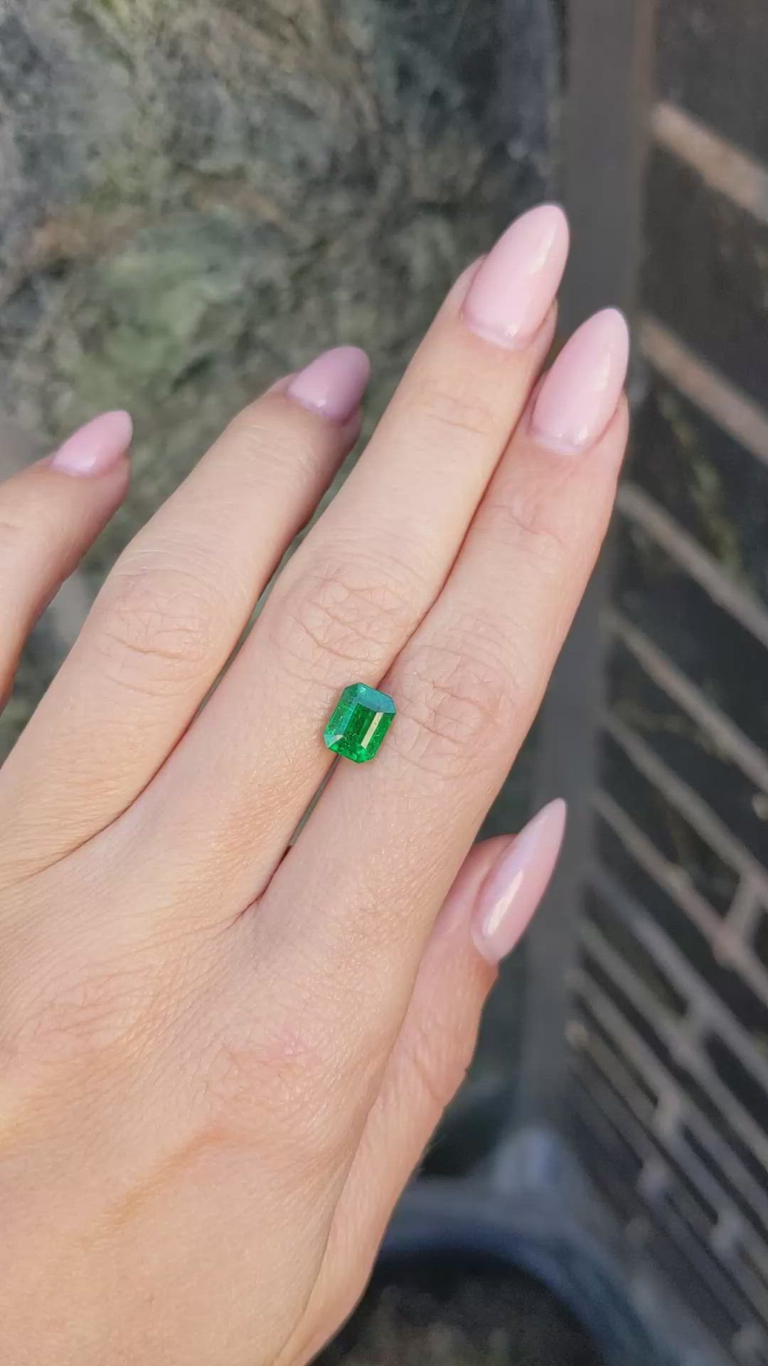 1.42 Ct. Emerald from Zambia Size Video