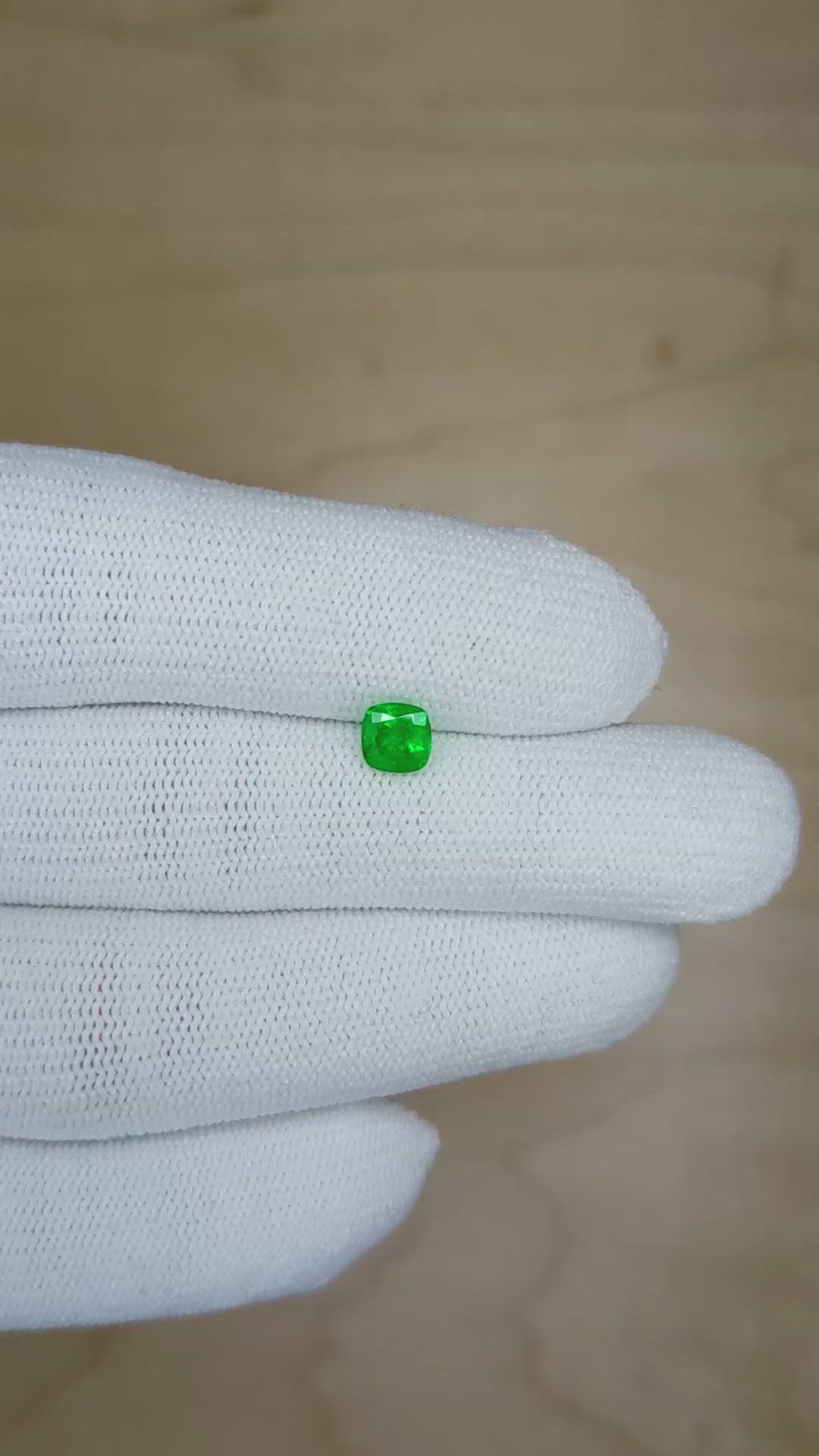 0.60 Ct. Emerald from Zambia Size Video