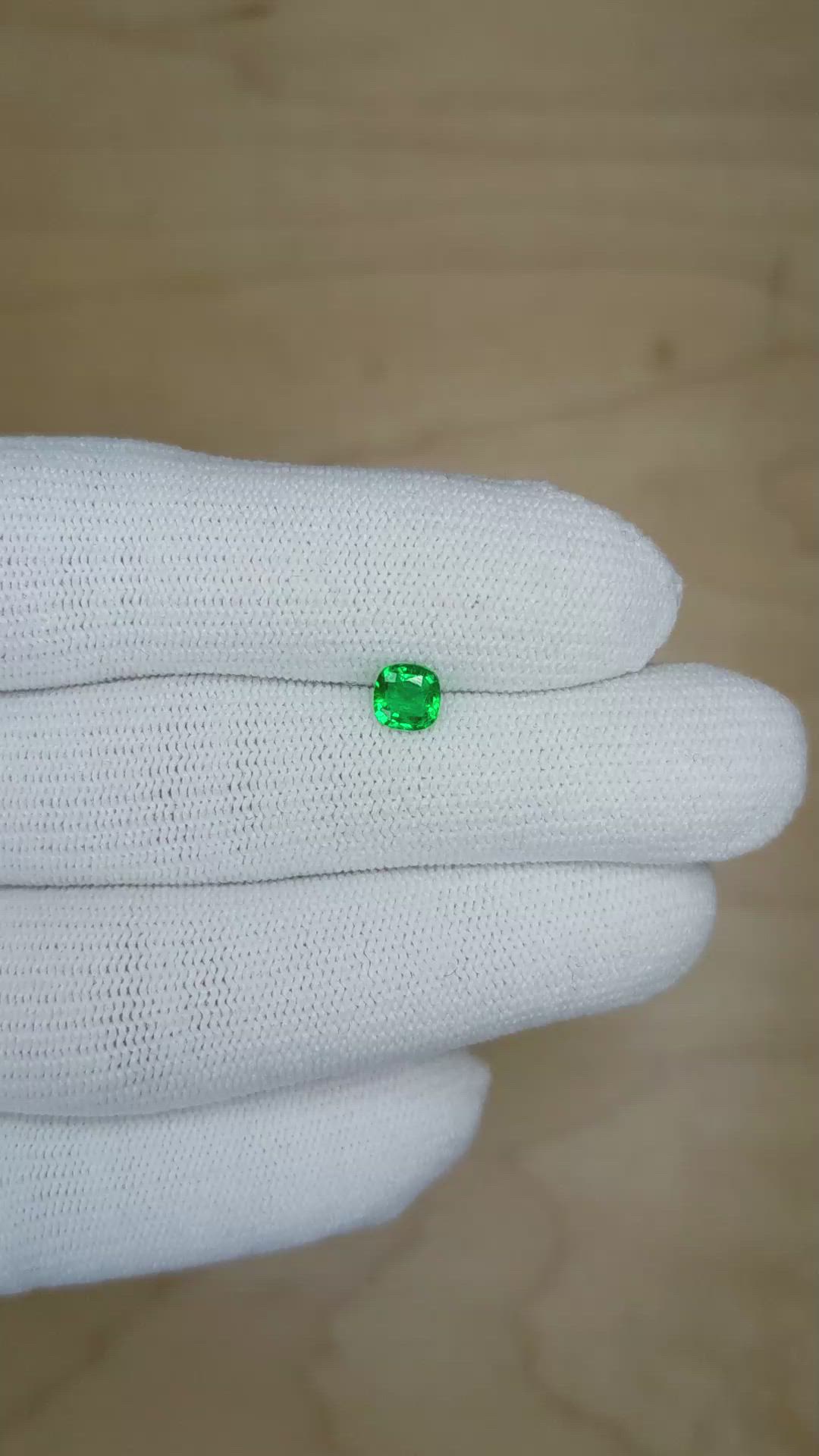 0.46 Ct. Emerald from Zambia Size Video