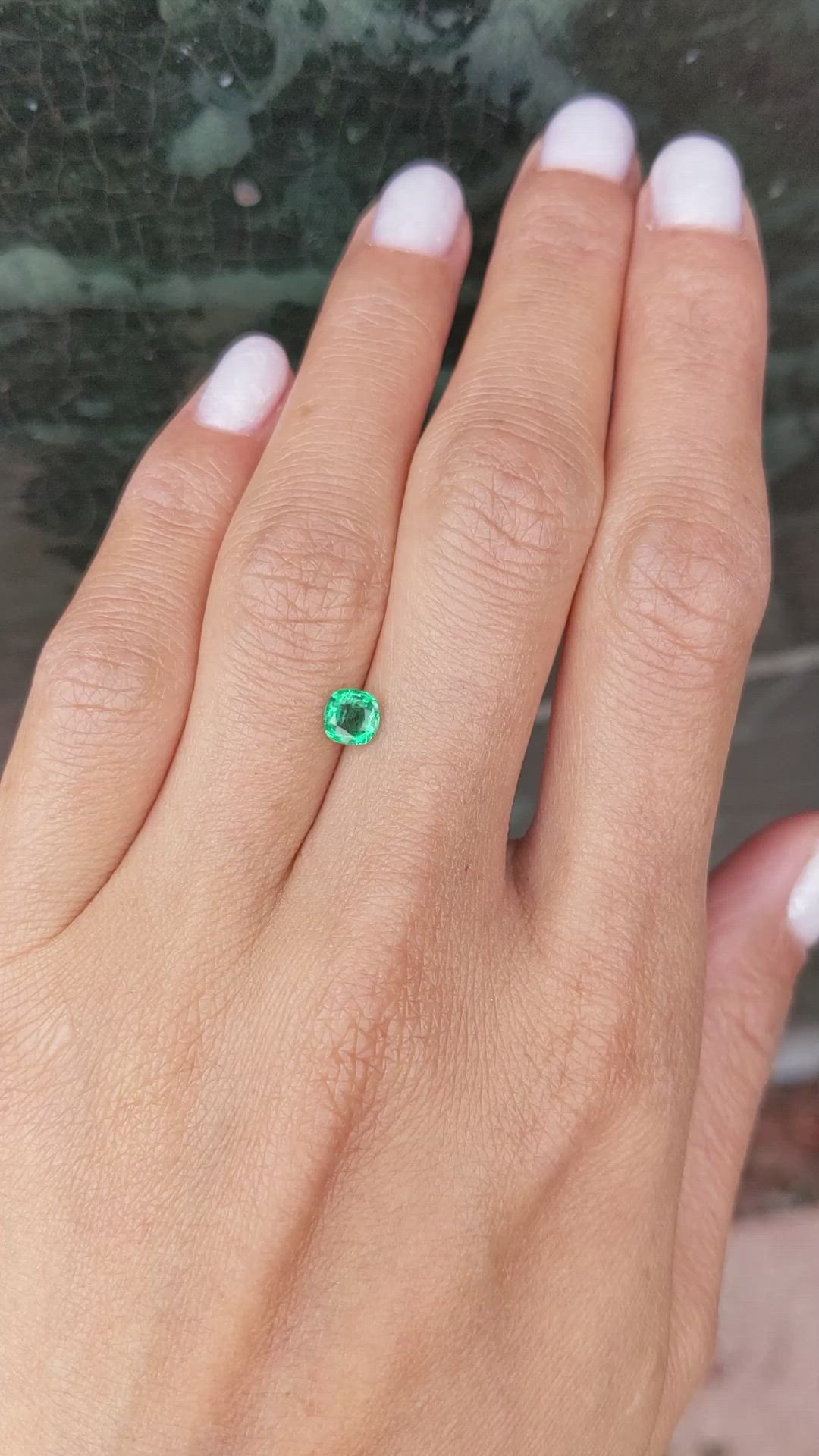 0.46 Ct. Emerald from Zambia Size Video
