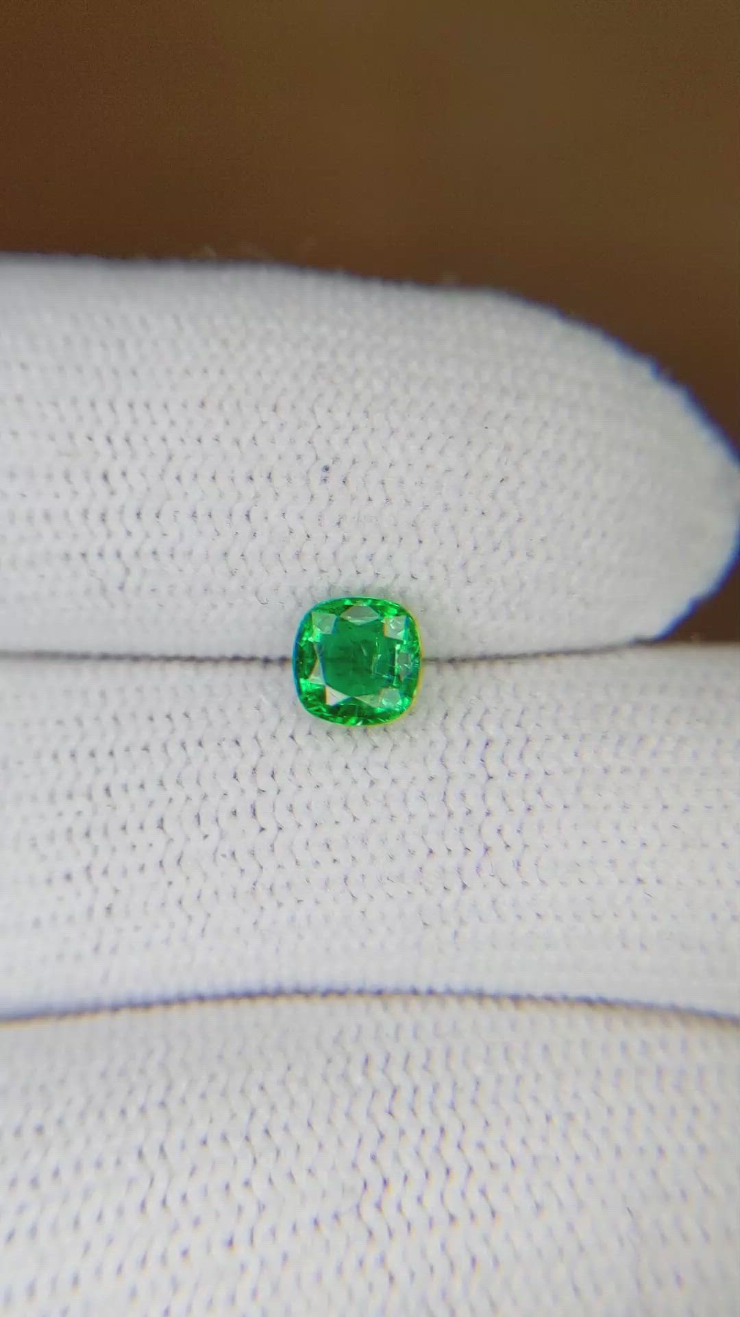 0.46 Ct. Emerald from Zambia Size Video