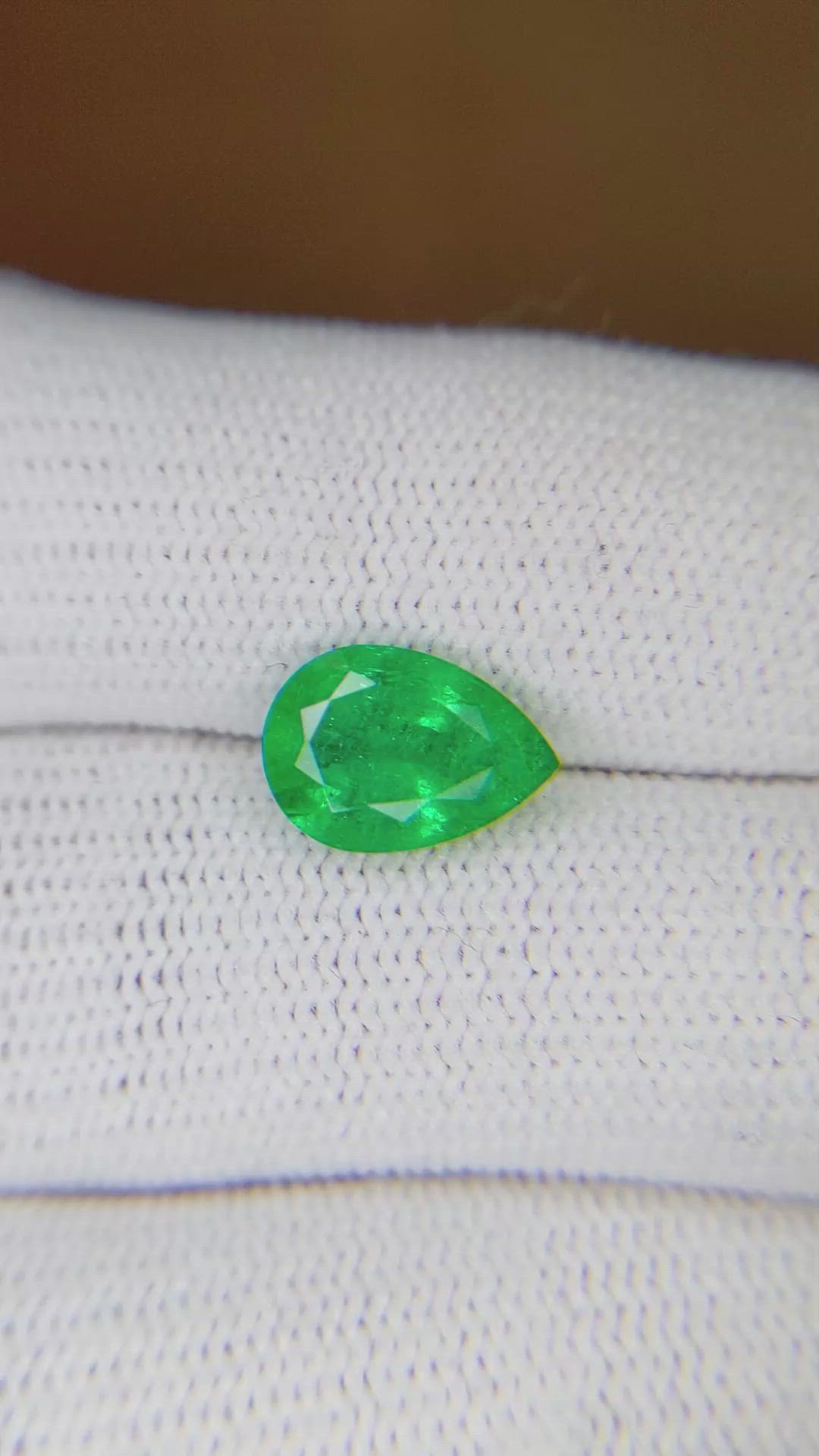 1.60 Ct. Emerald from Zambia Size Video