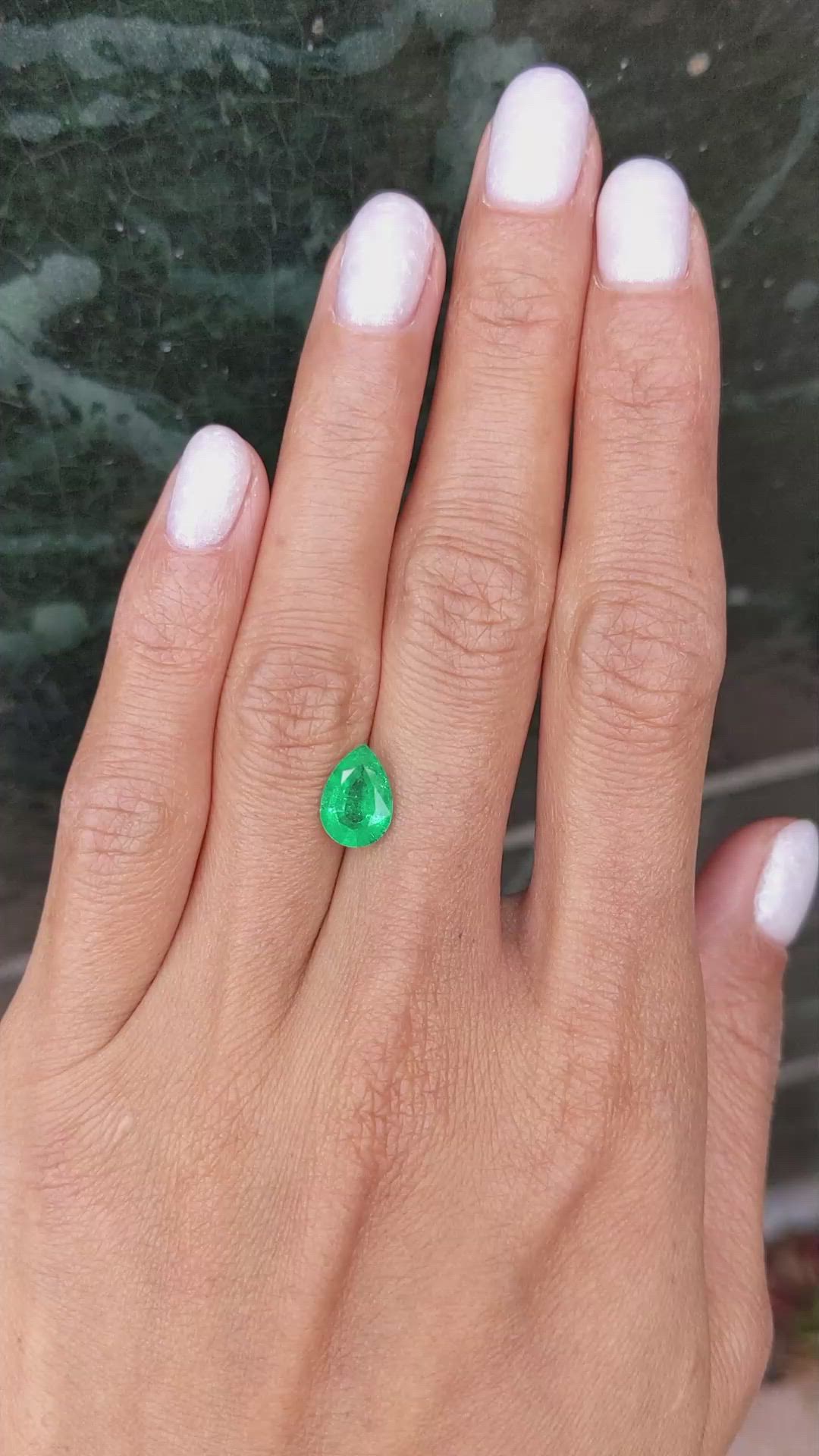 1.60 Ct. Emerald from Zambia Size Video