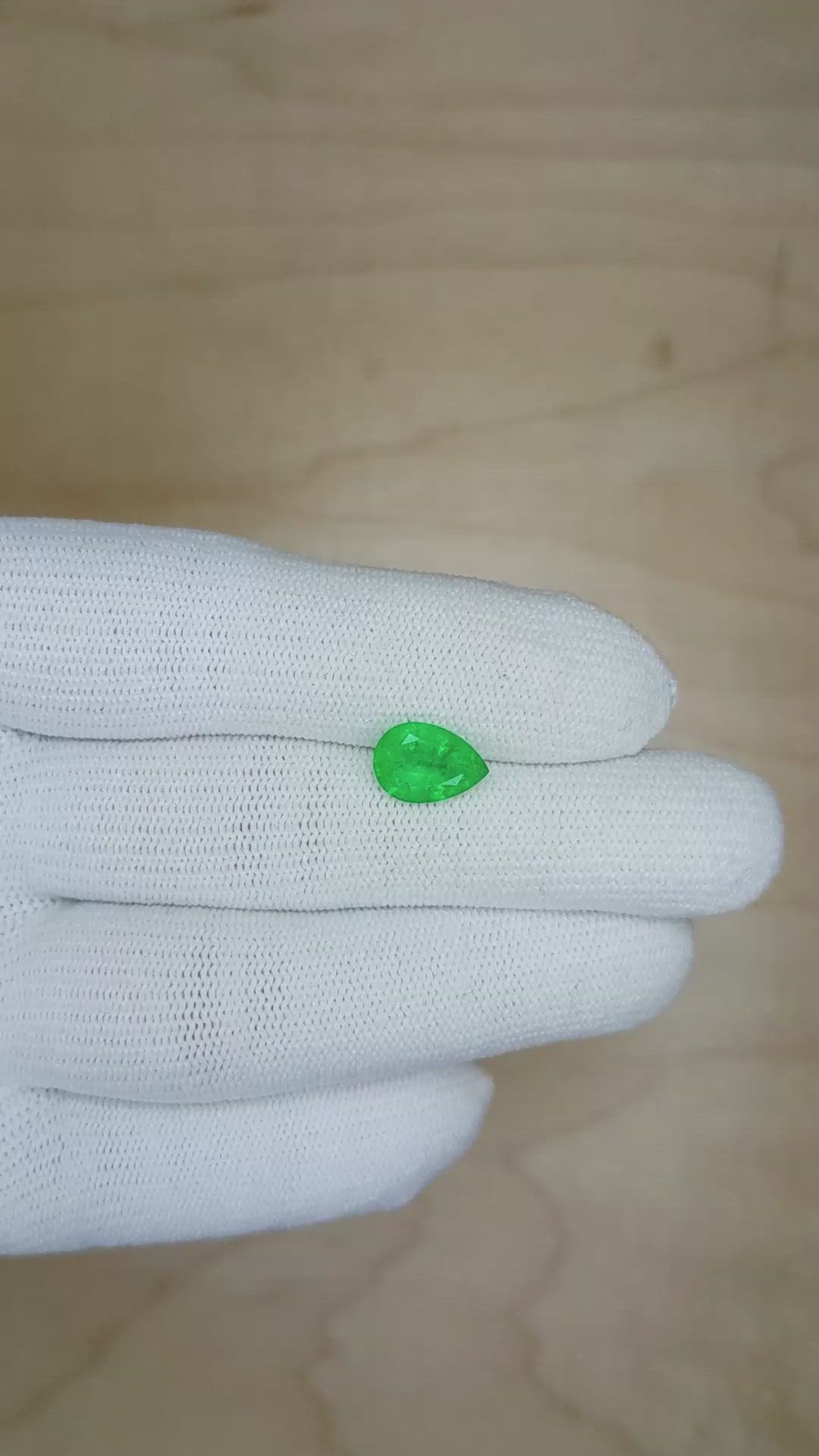 1.60 Ct. Emerald from Zambia Size Video
