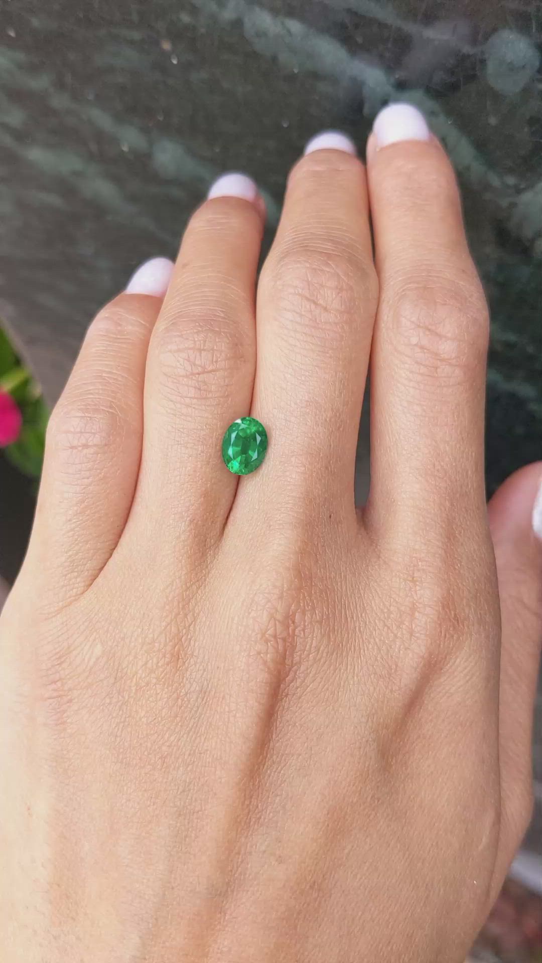 1.30 Ct. Emerald from Zambia Size Video