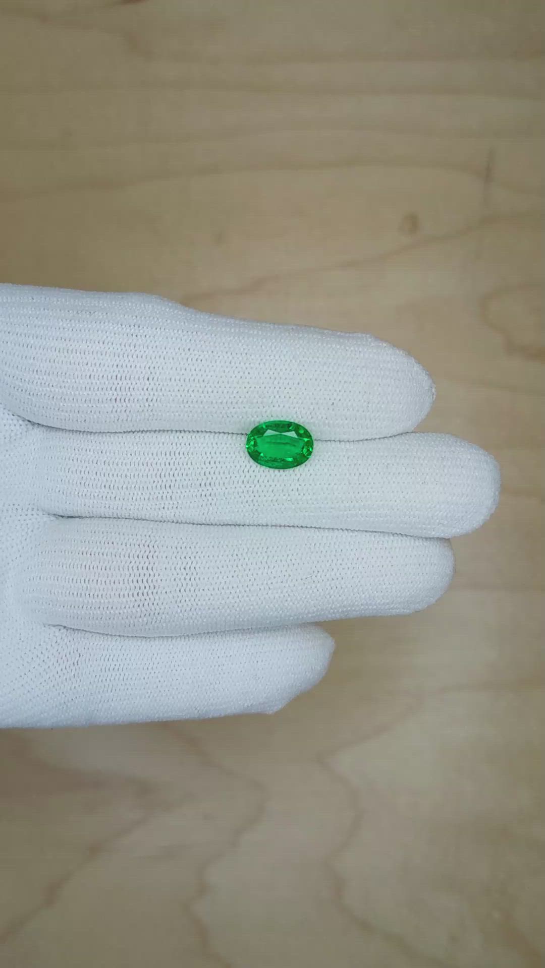 1.64 Ct. Emerald from Zambia Size Video