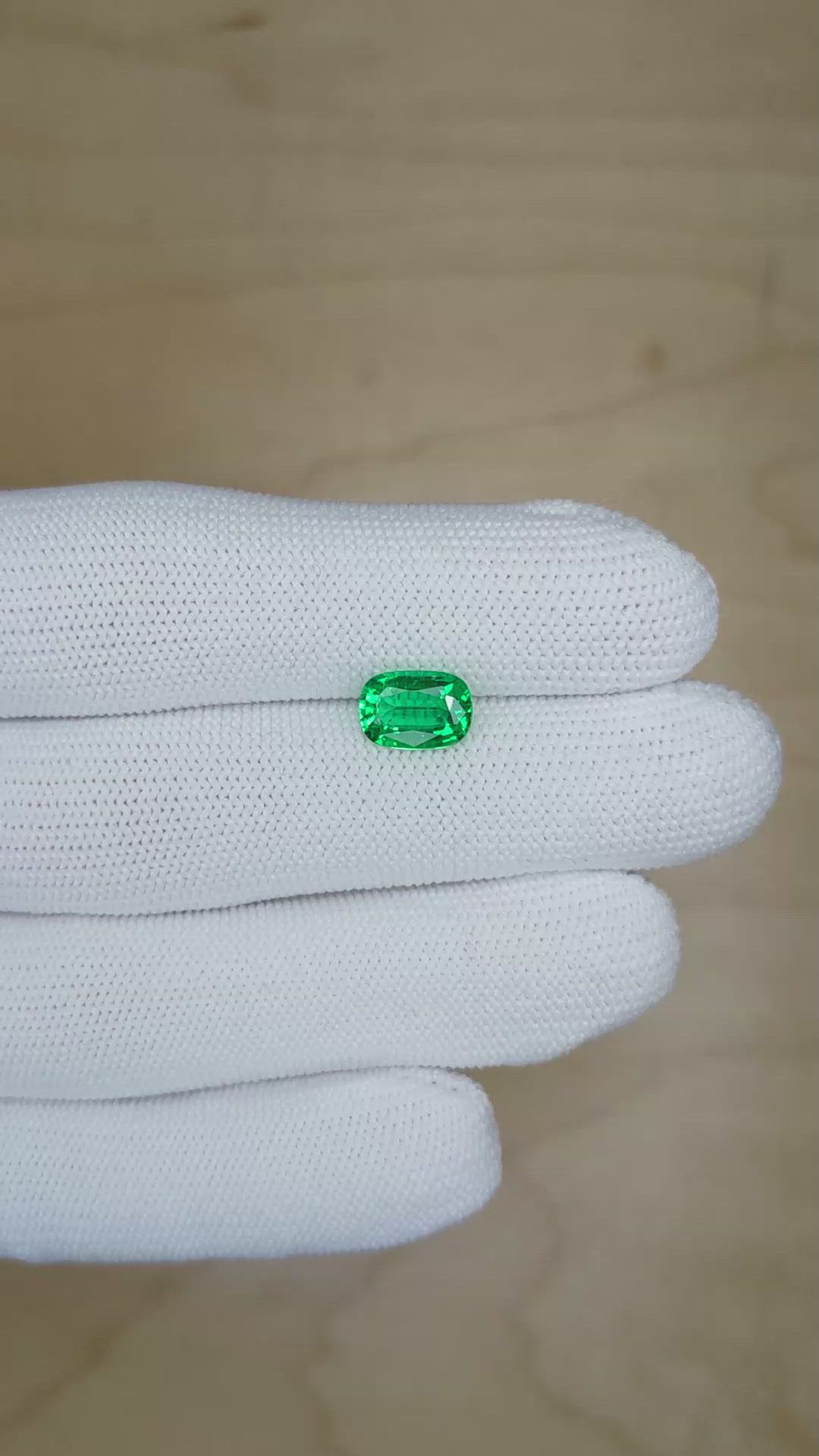 1.54 Ct. Emerald from Zambia Size Video