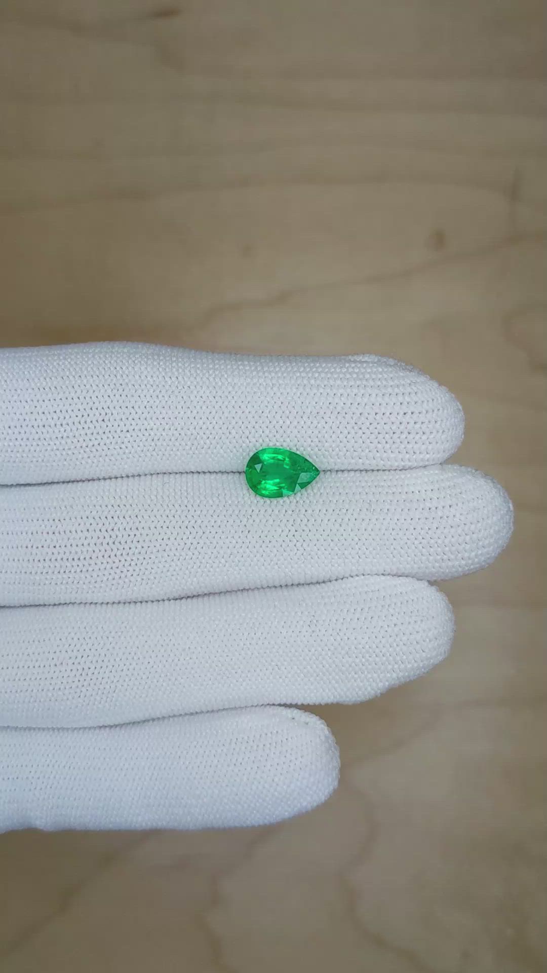 1.29 Ct. Emerald from Zambia Size Video