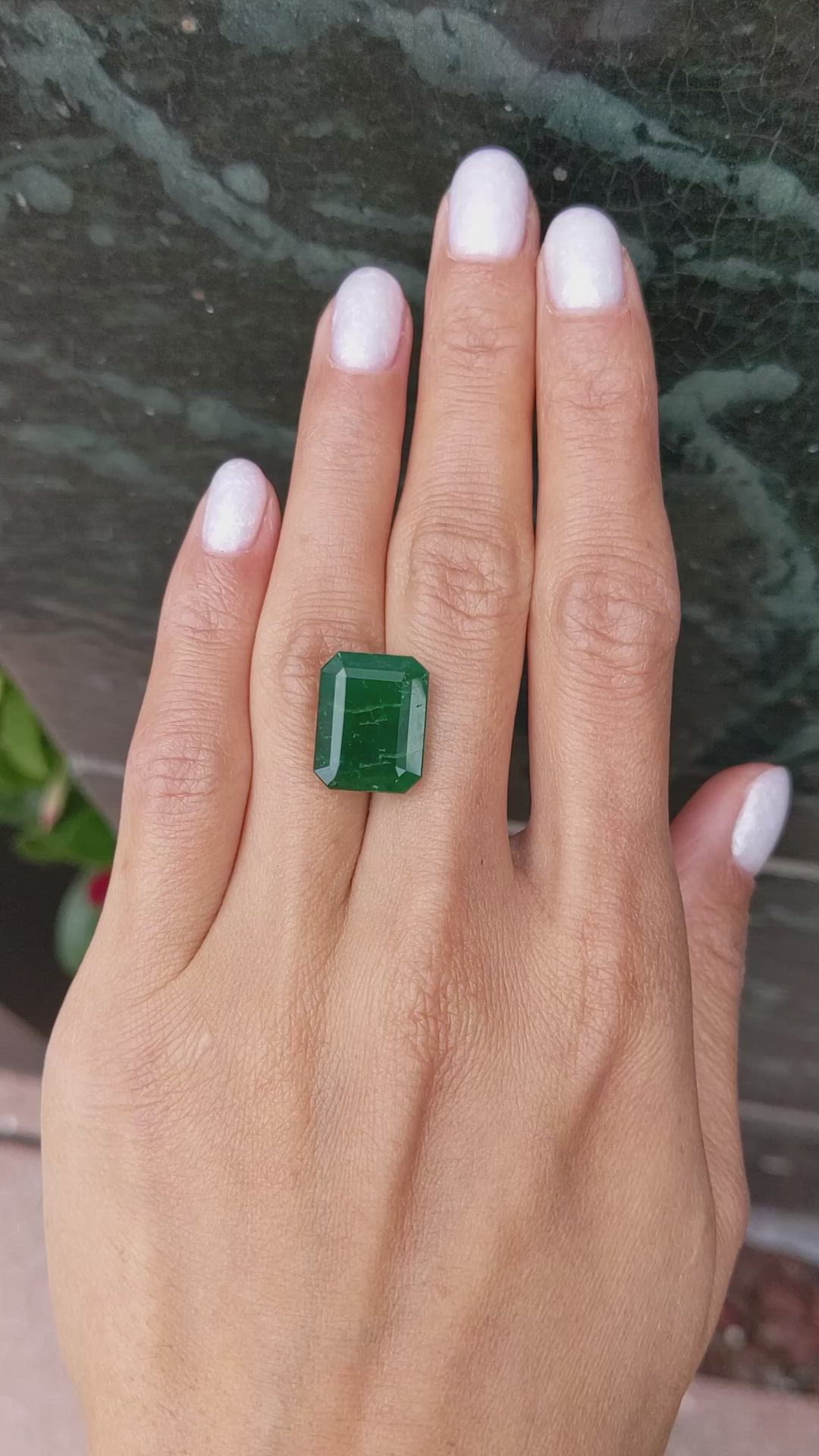10.61 Ct. Emerald from Zambia Size Video