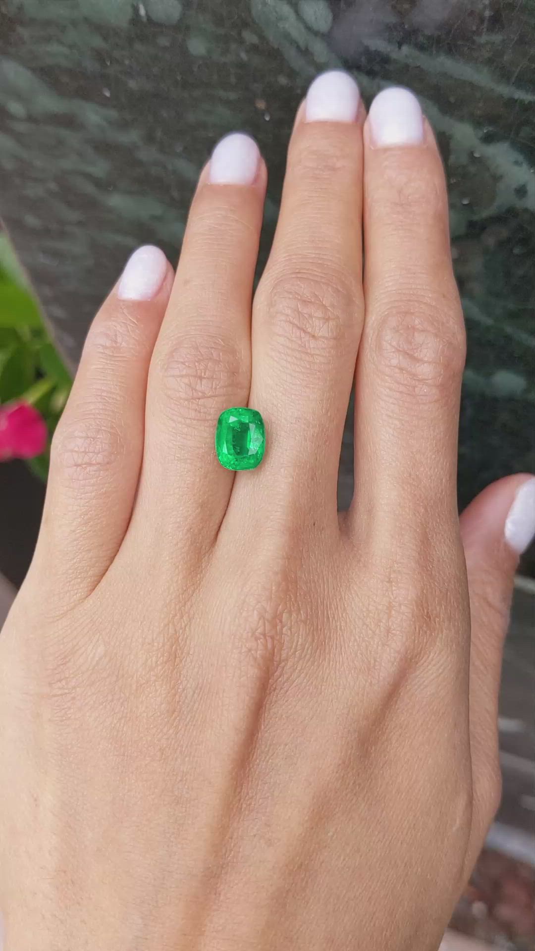 2.97 Ct. Emerald from Zambia Size Video