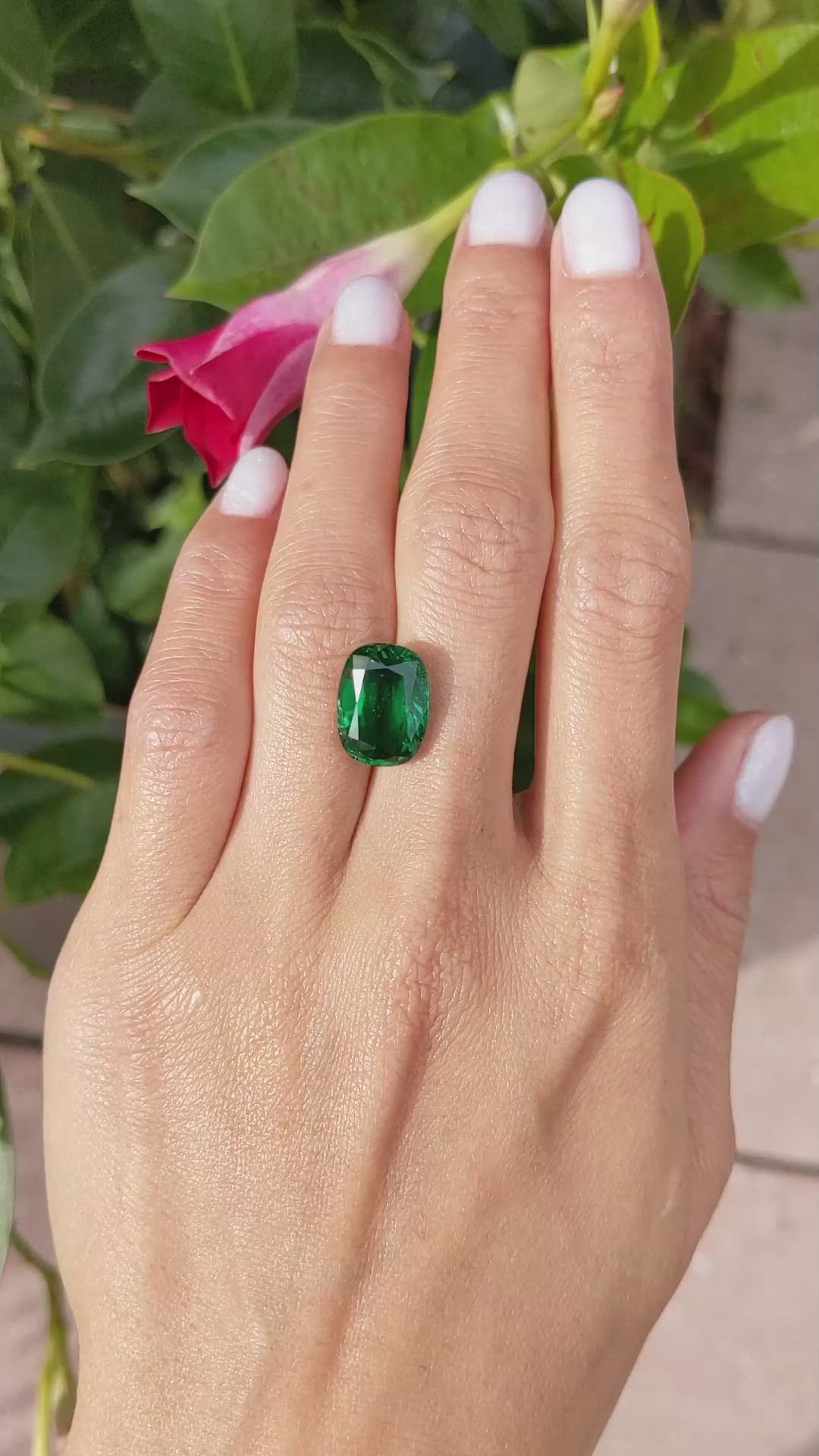 6.83 Ct. Emerald from Zambia Size Video