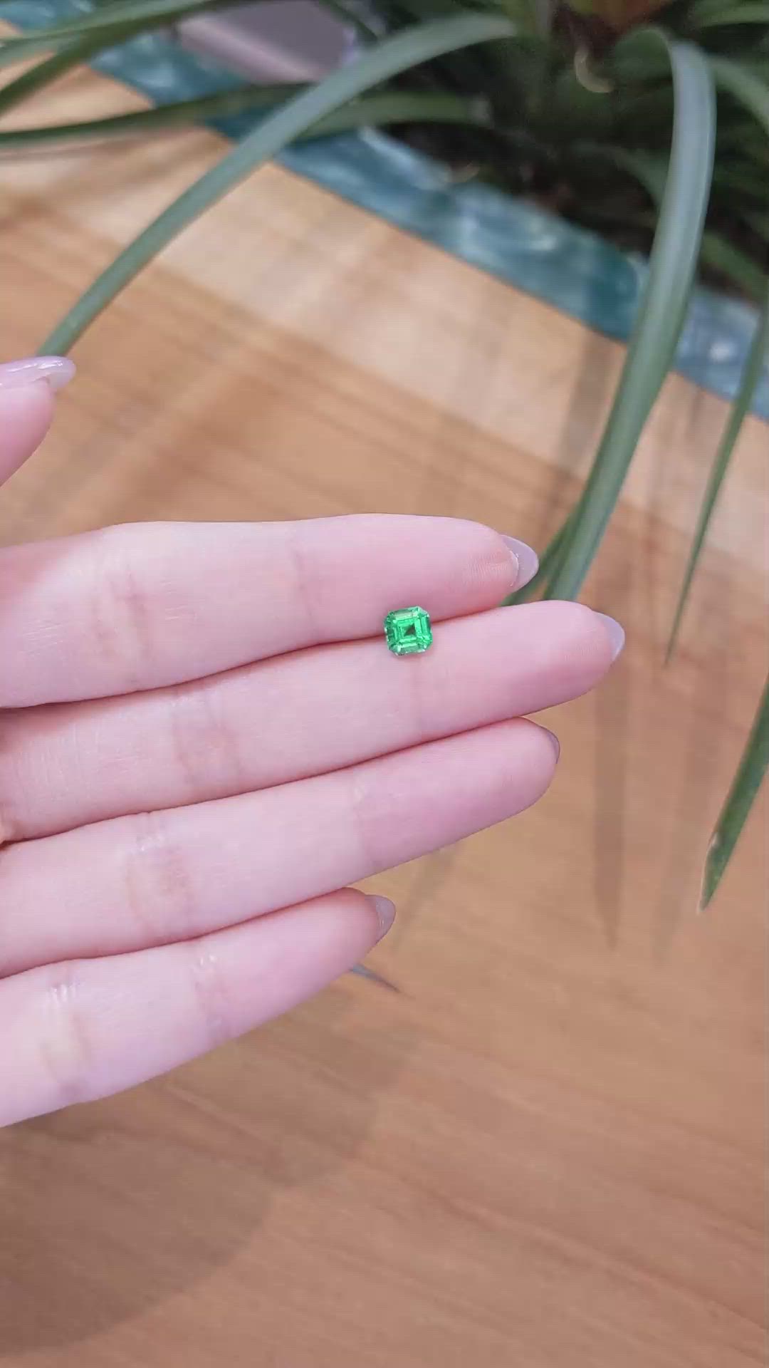 0.61 Ct. Emerald from Colombia Size Video