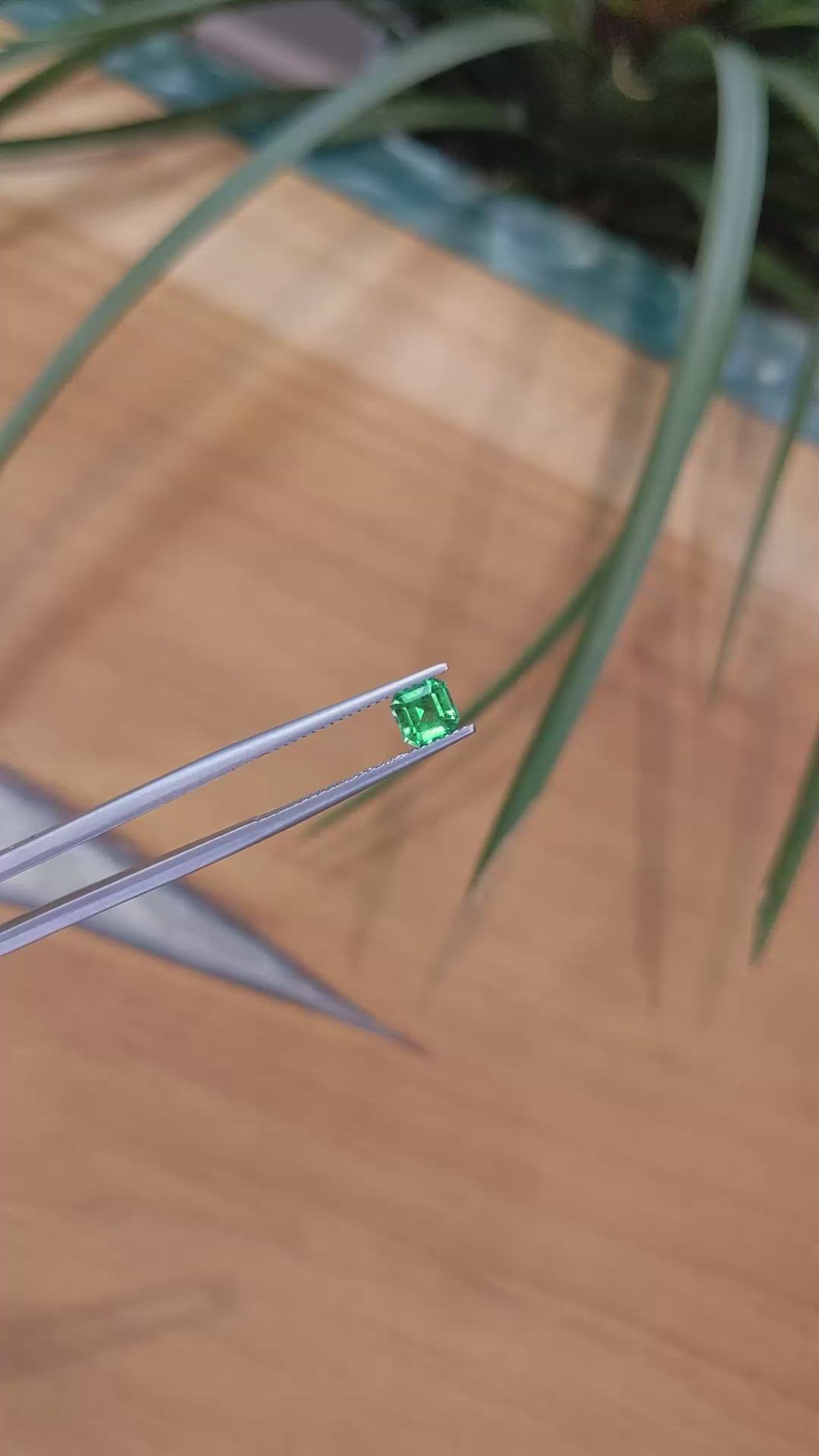 0.61 Ct. Emerald from Colombia Size Video