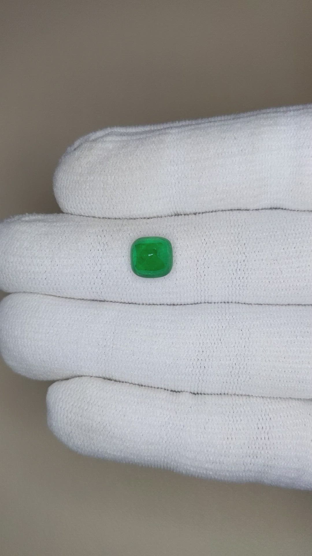 2.04 Ct. Cabochon Emerald from Afghanistan Size Video