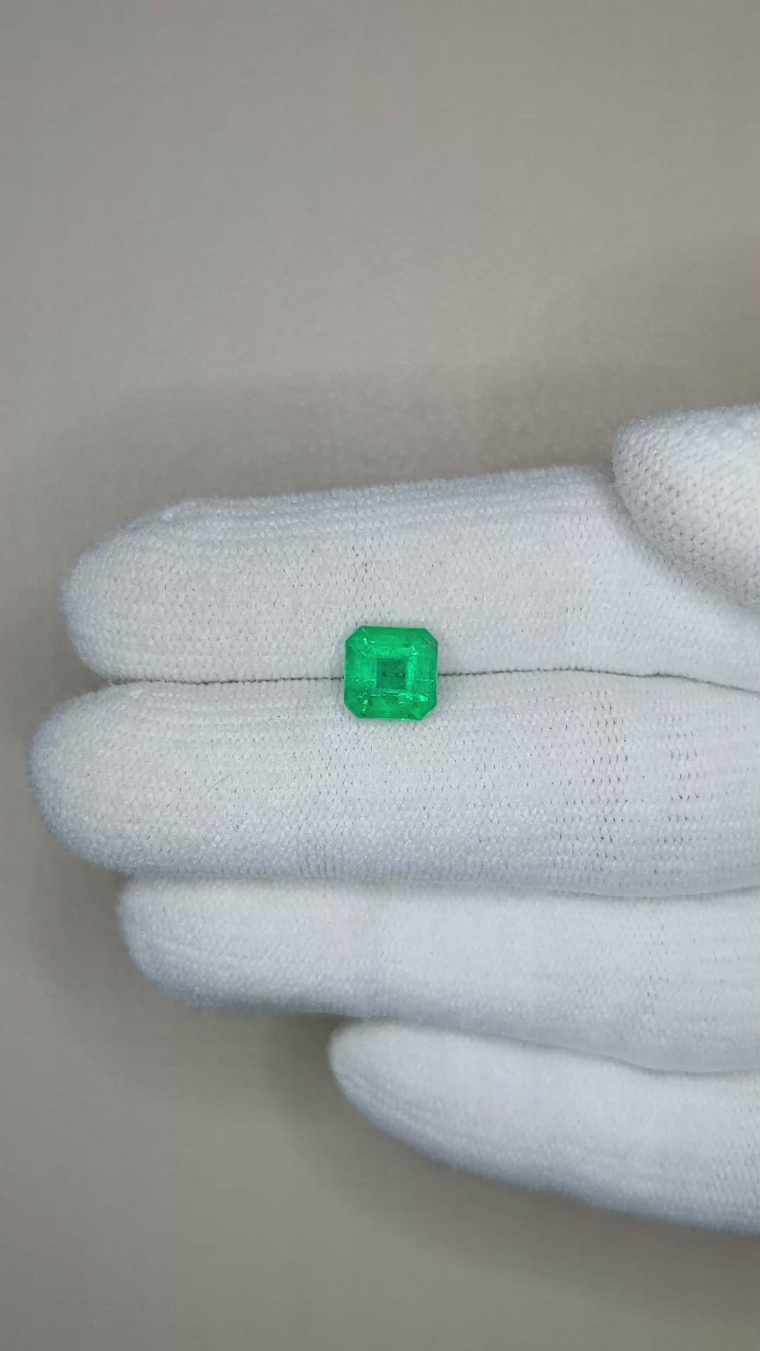 1.61 Ct. Emerald from Zambia Size Video