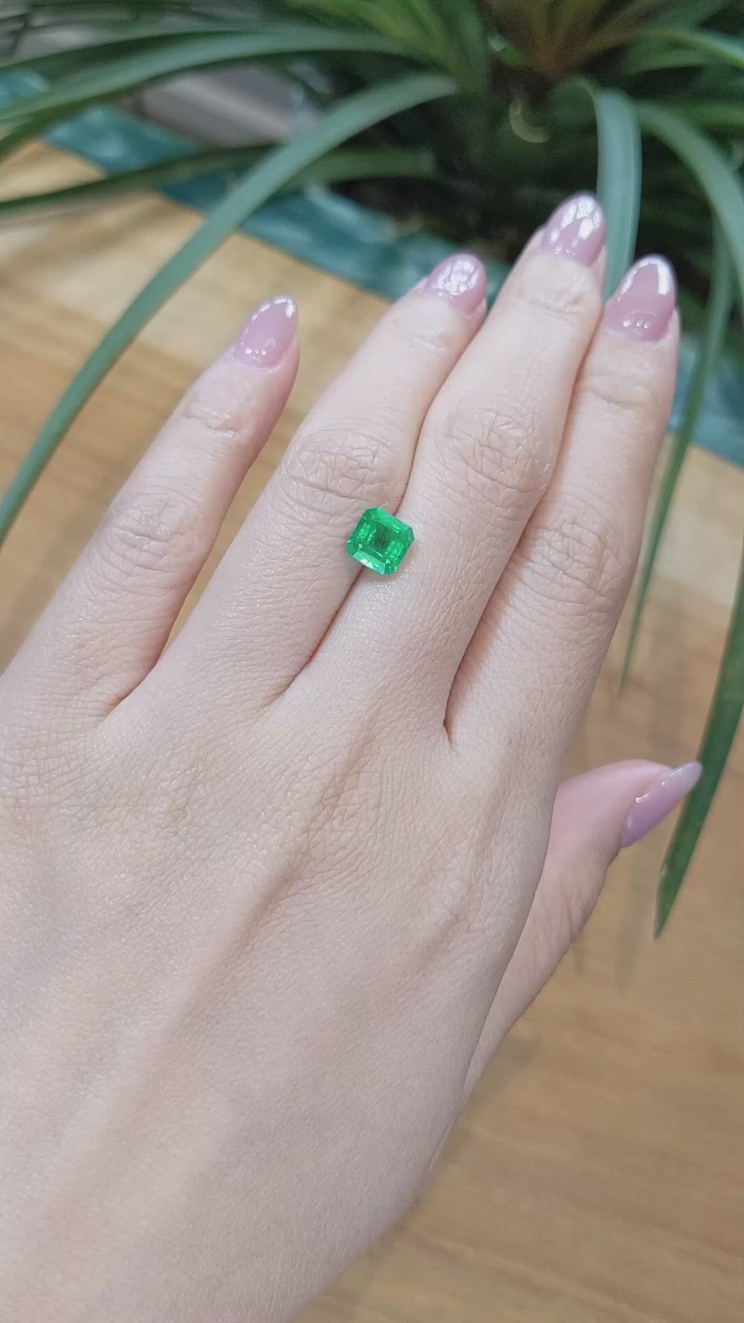 1.61 Ct. Emerald from Zambia Size Video