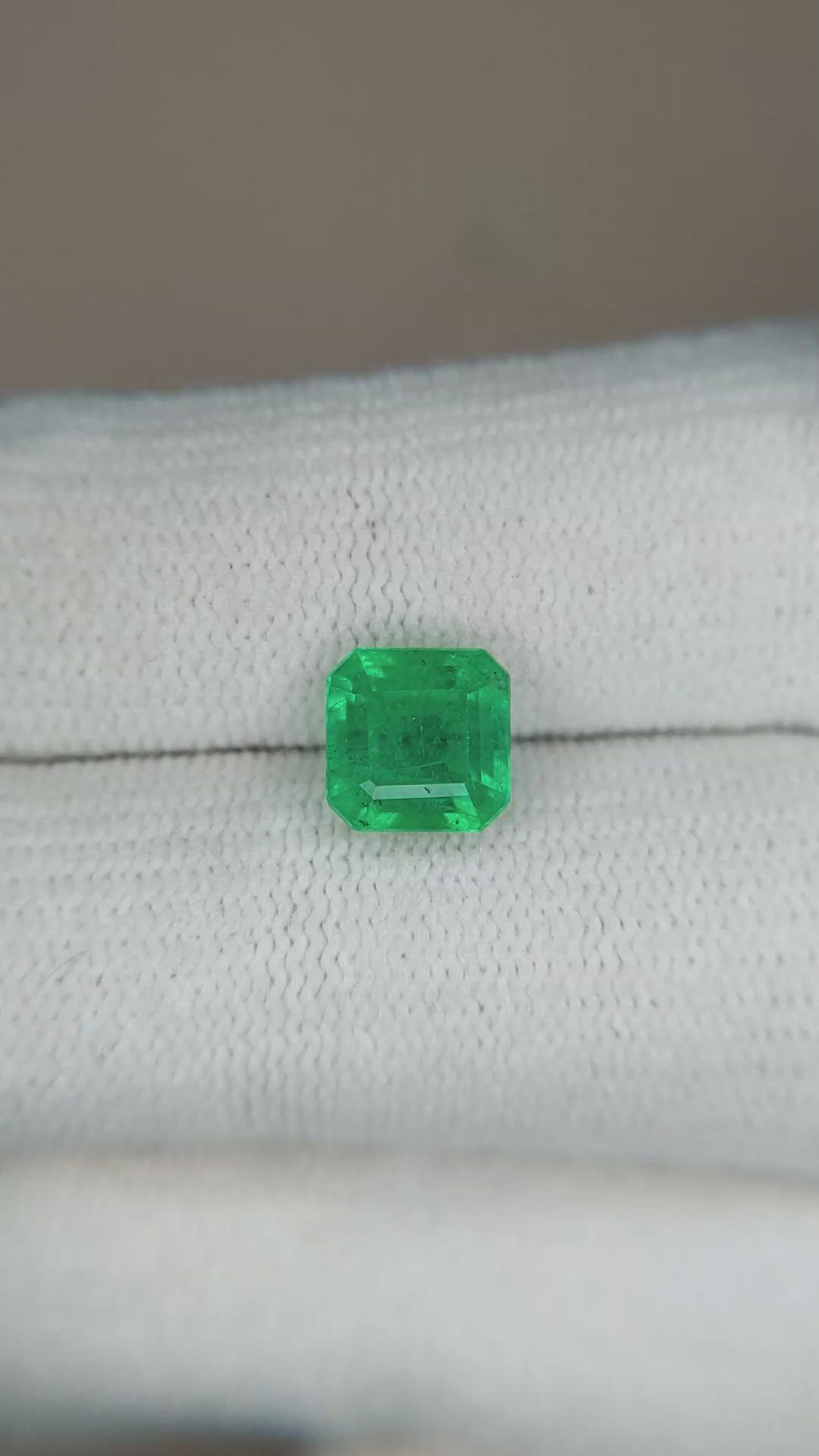 1.61 Ct. Emerald from Zambia Size Video
