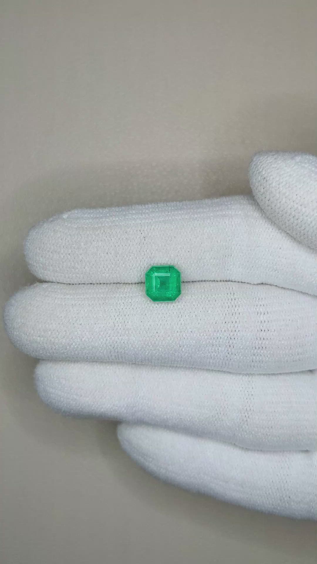 1.42 Ct. Emerald from Zambia Size Video